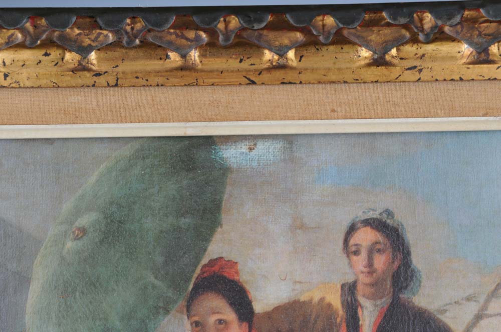 Francisco de Goya "The Parasol" Offset Lithograph on Canvas