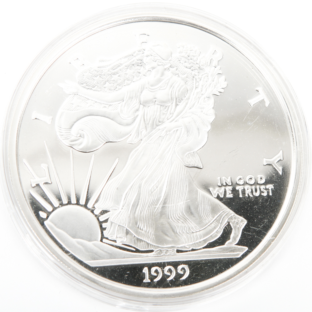 1999 One Half Pound .999 American Silver Eagle Medallion