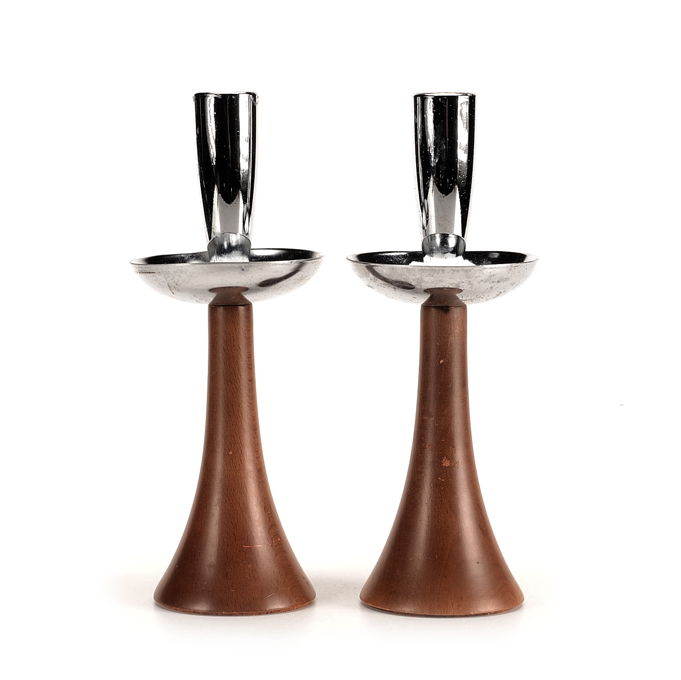 Mid Century Modern Danish Style Candle Sticks