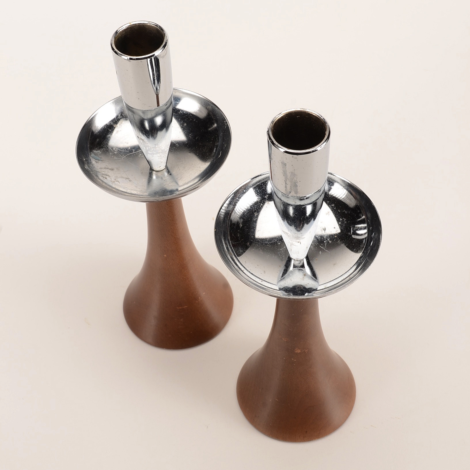 Mid Century Modern Danish Style Candle Sticks