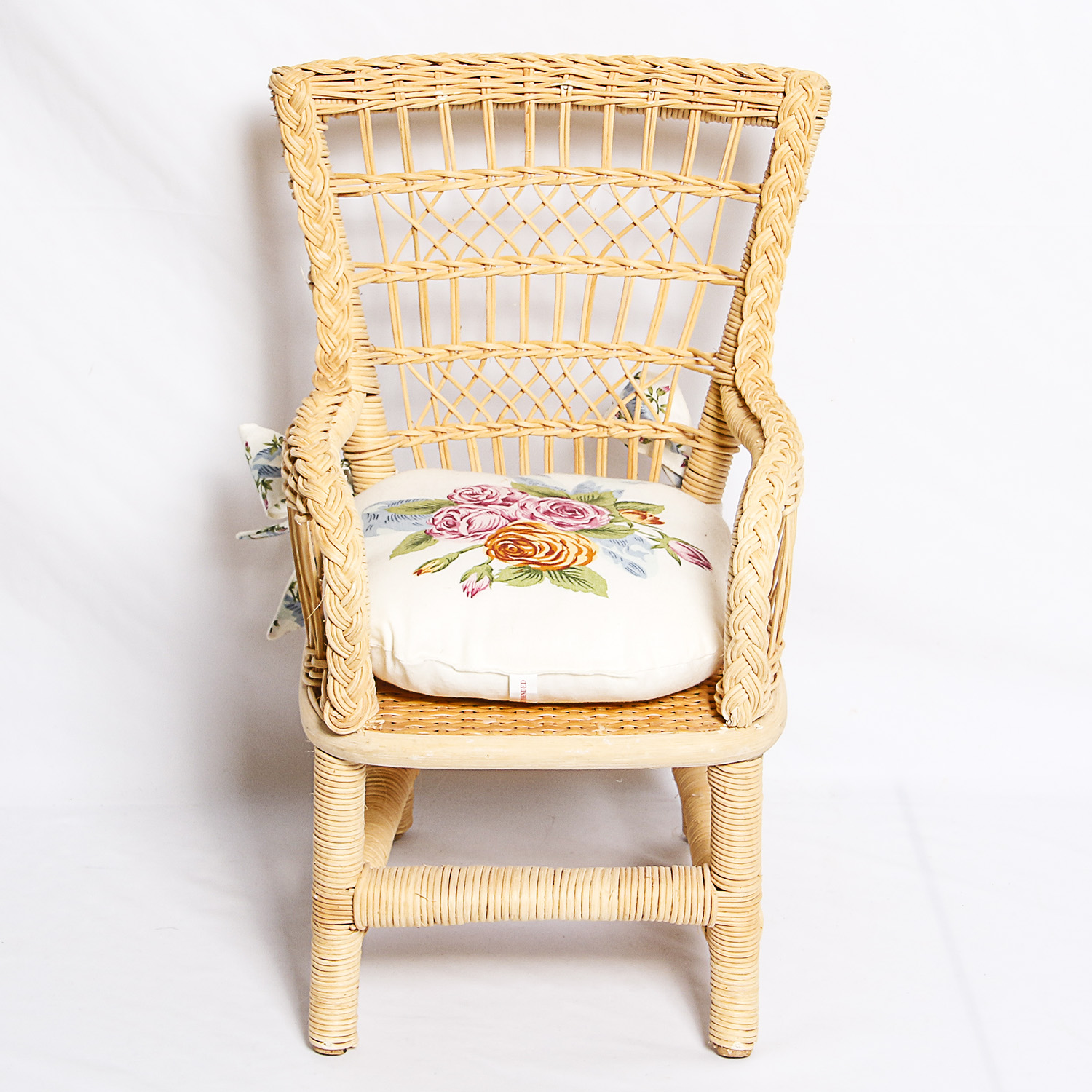 Retired American Girl Doll Samantha's Wicker Table and Chairs