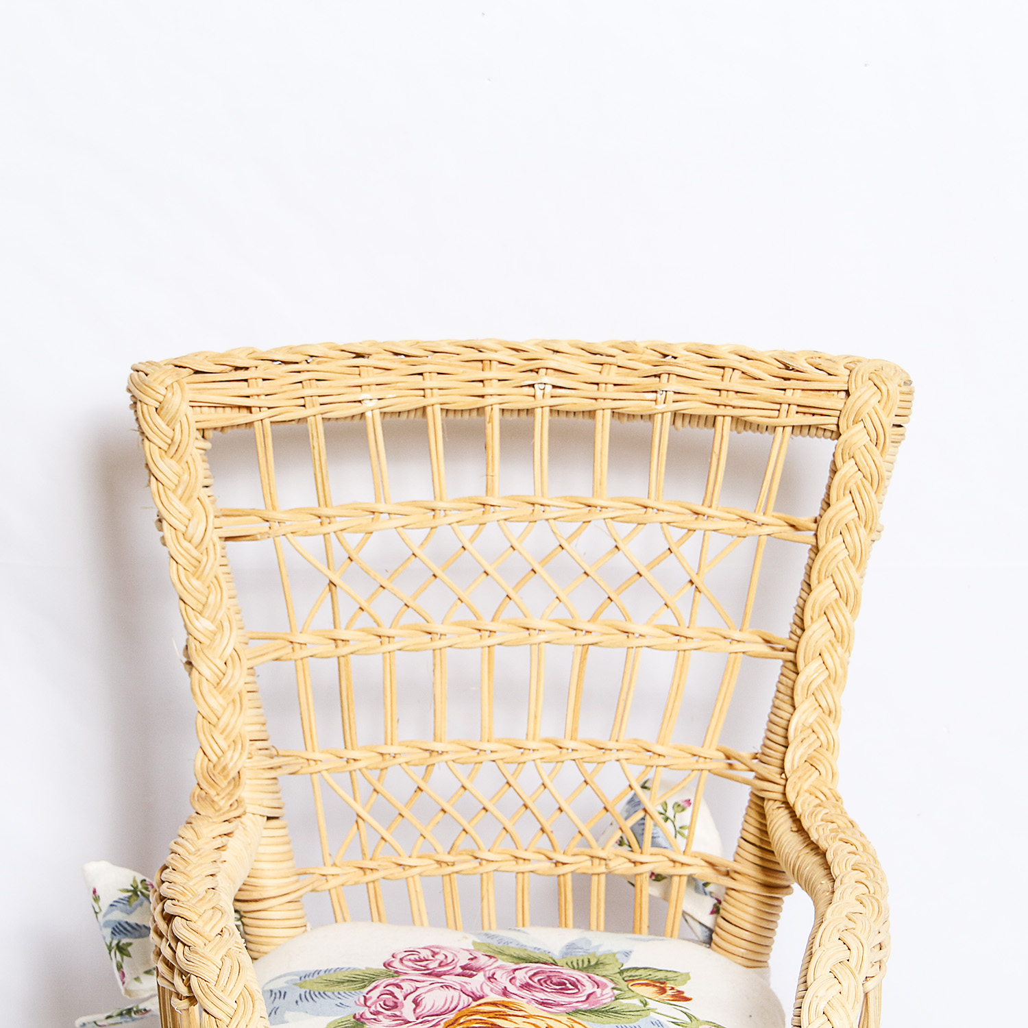 Retired American Girl Doll Samantha's Wicker Table and Chairs