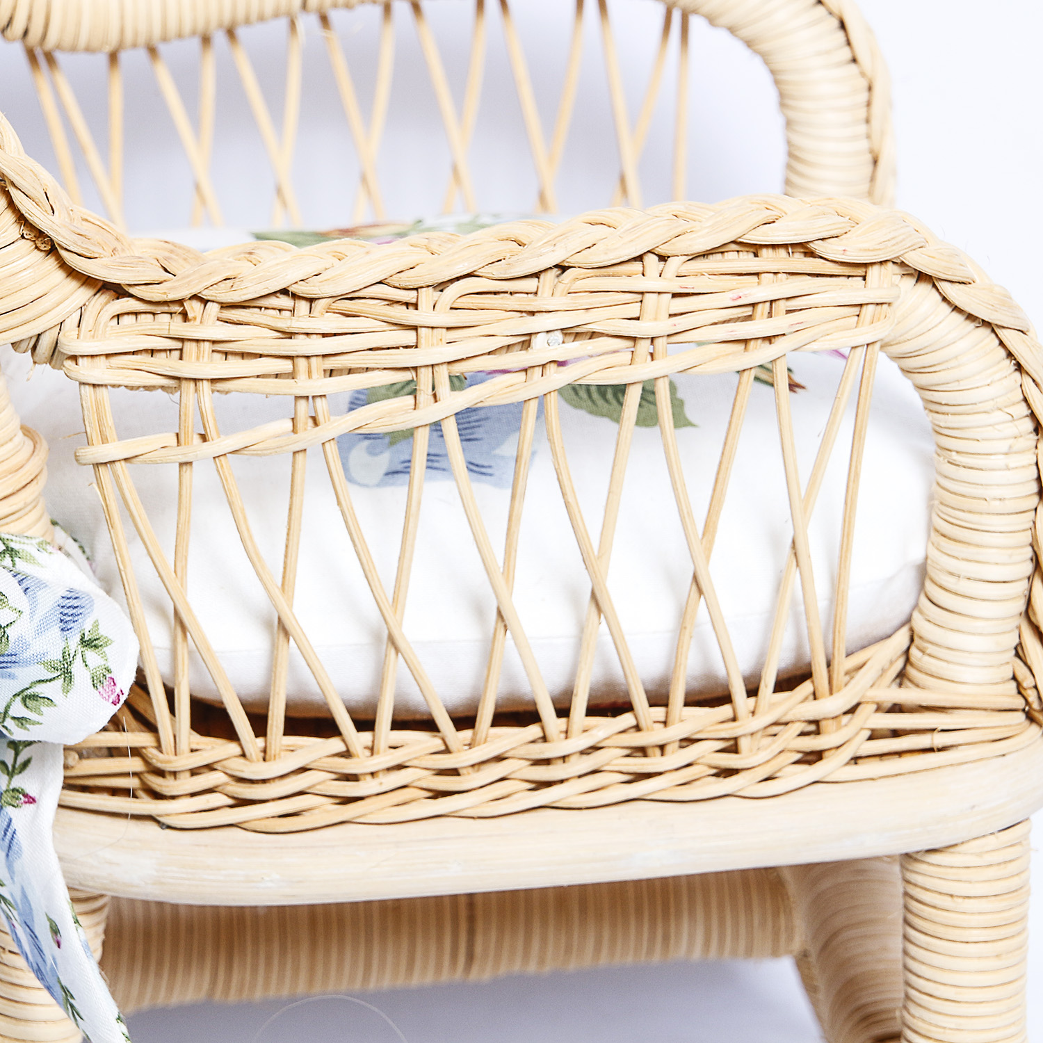 Retired American Girl Doll Samantha's Wicker Table and Chairs