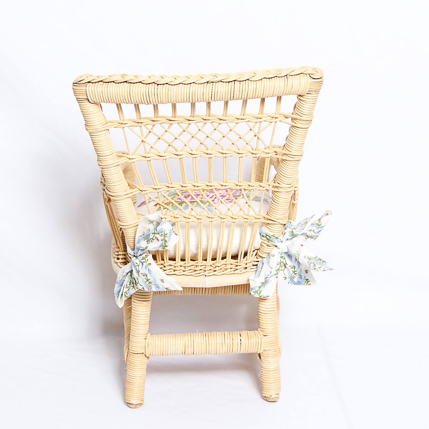 Retired American Girl Doll Samantha's Wicker Table and Chairs