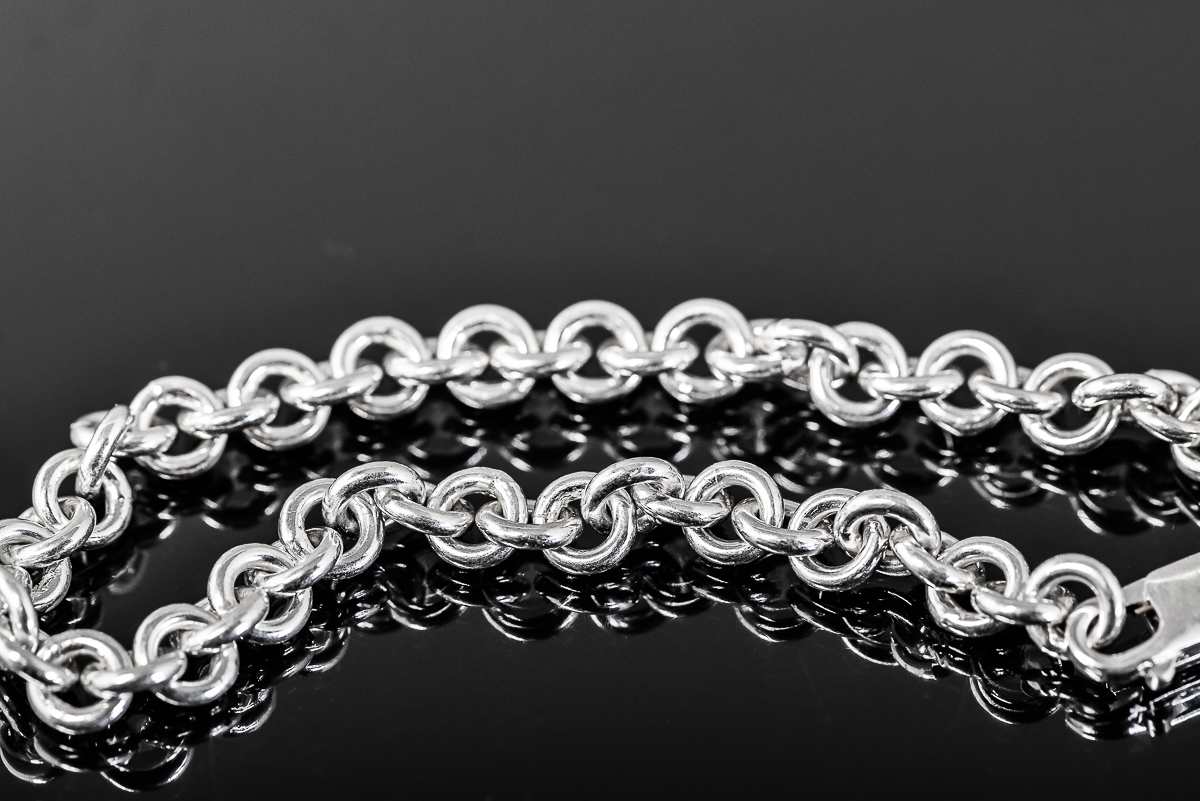 Sterling Silver Round Link Chain Bracelet