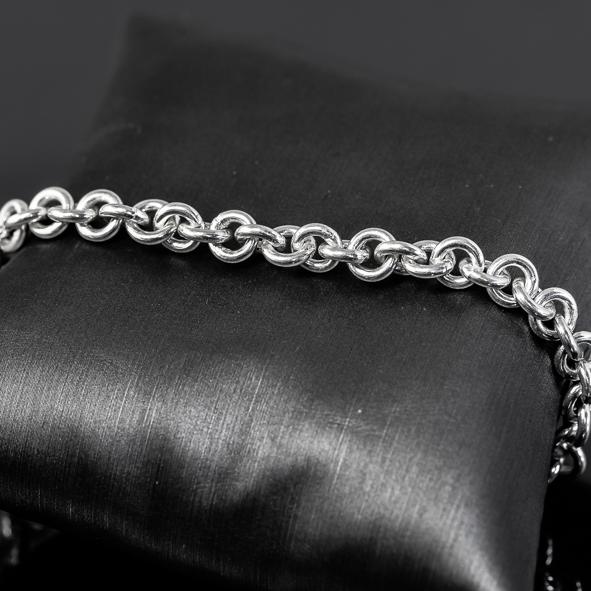 Sterling Silver Round Link Chain Bracelet