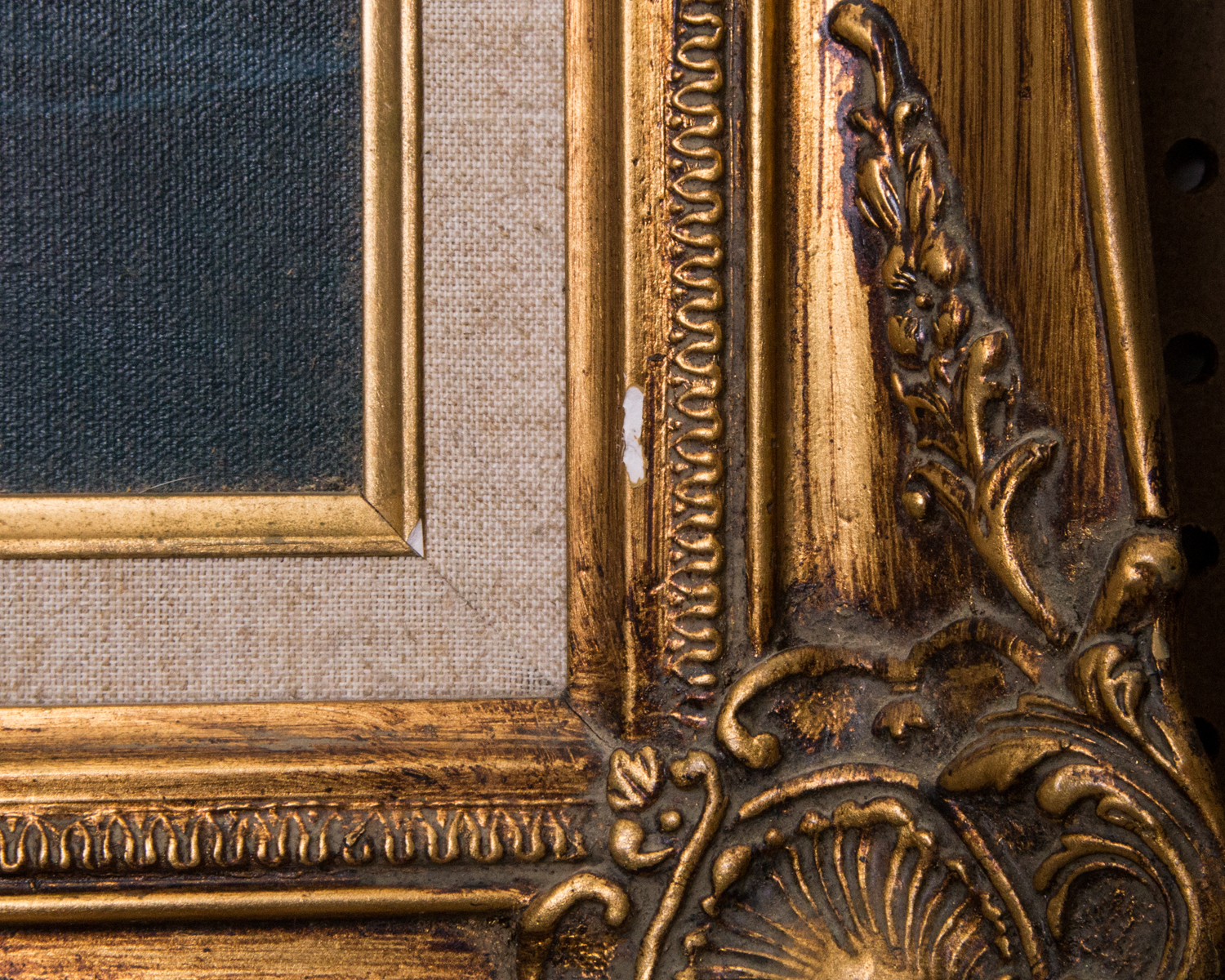 Oil Painting of Ship at Sea