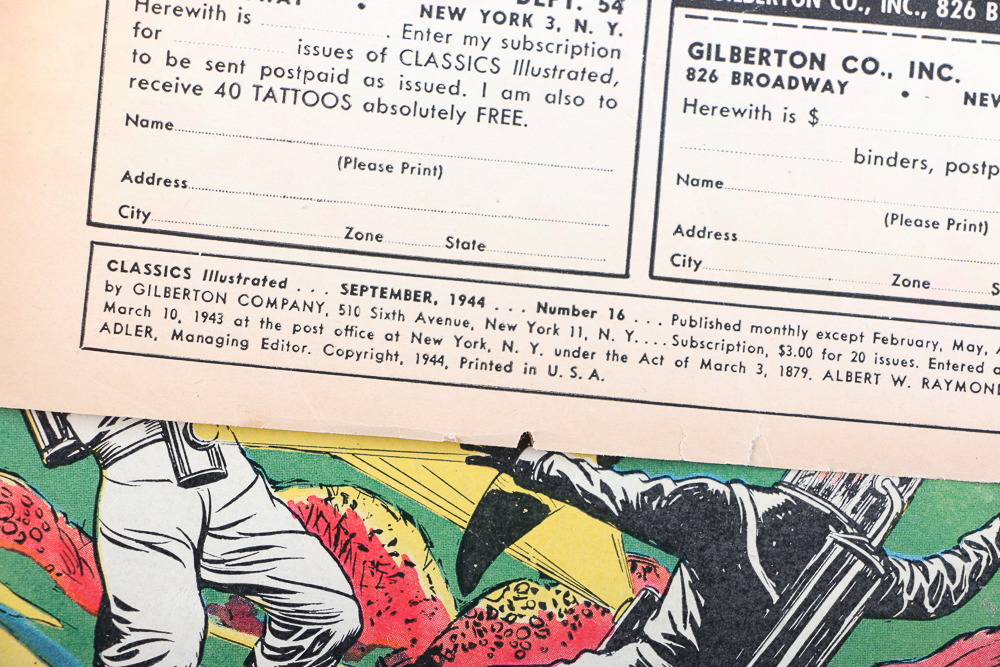 1940s–50s "Classics Illustrated" Comic Books