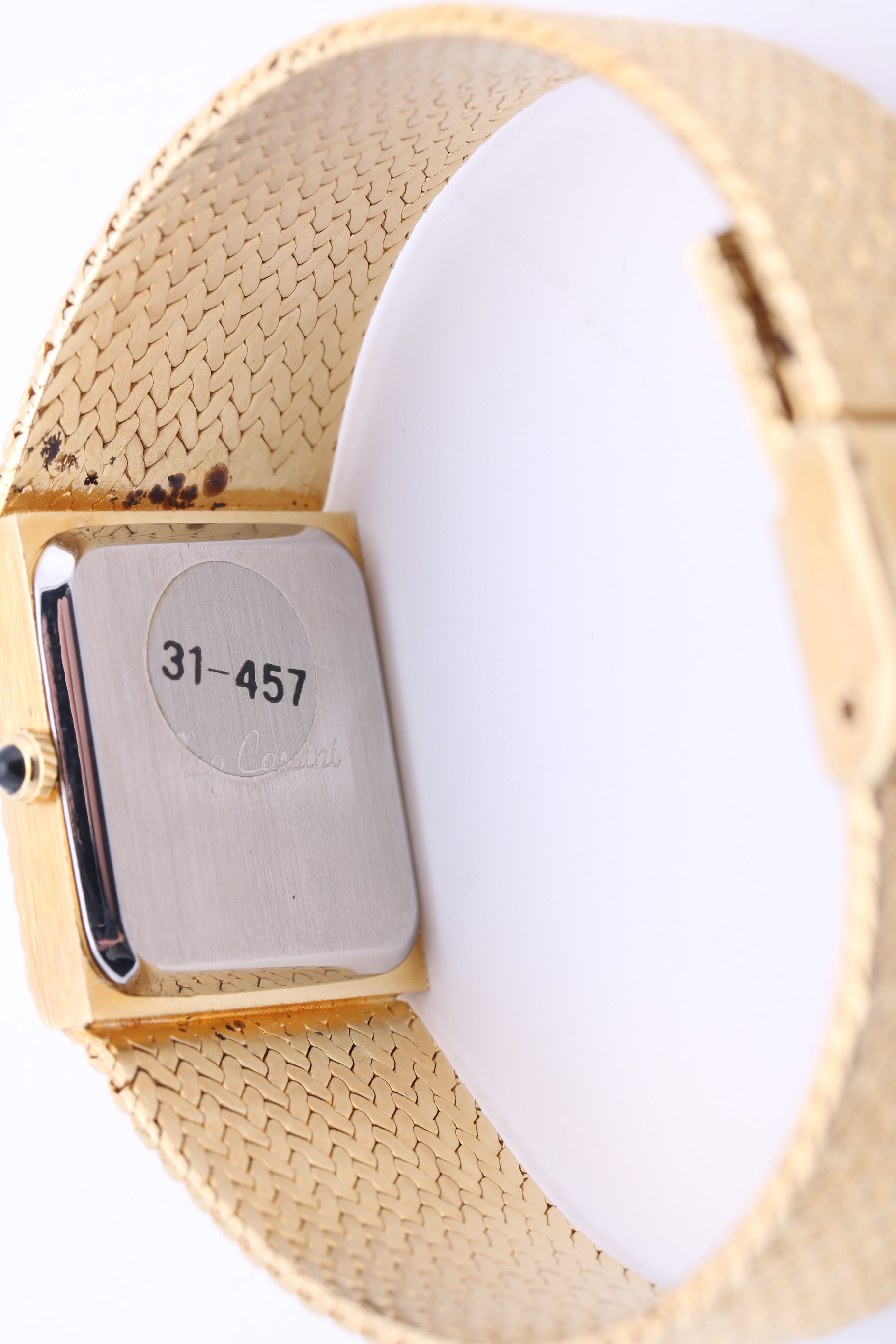 Oleg Cassini Gold Plated Diamond Accent Quartz Watch