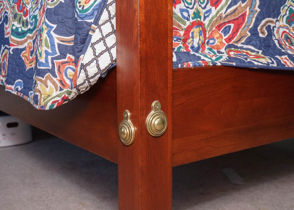 Cherry Pencil Post Queen Bed Frame