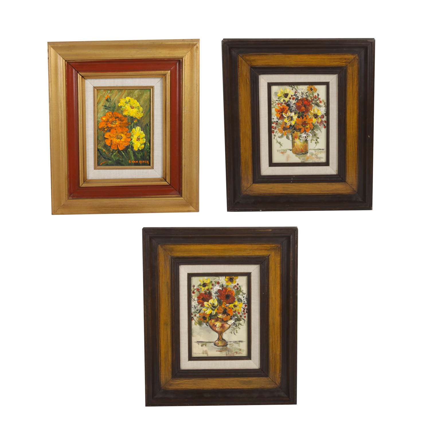 Collection of Signed Oil Paintings on Canvas