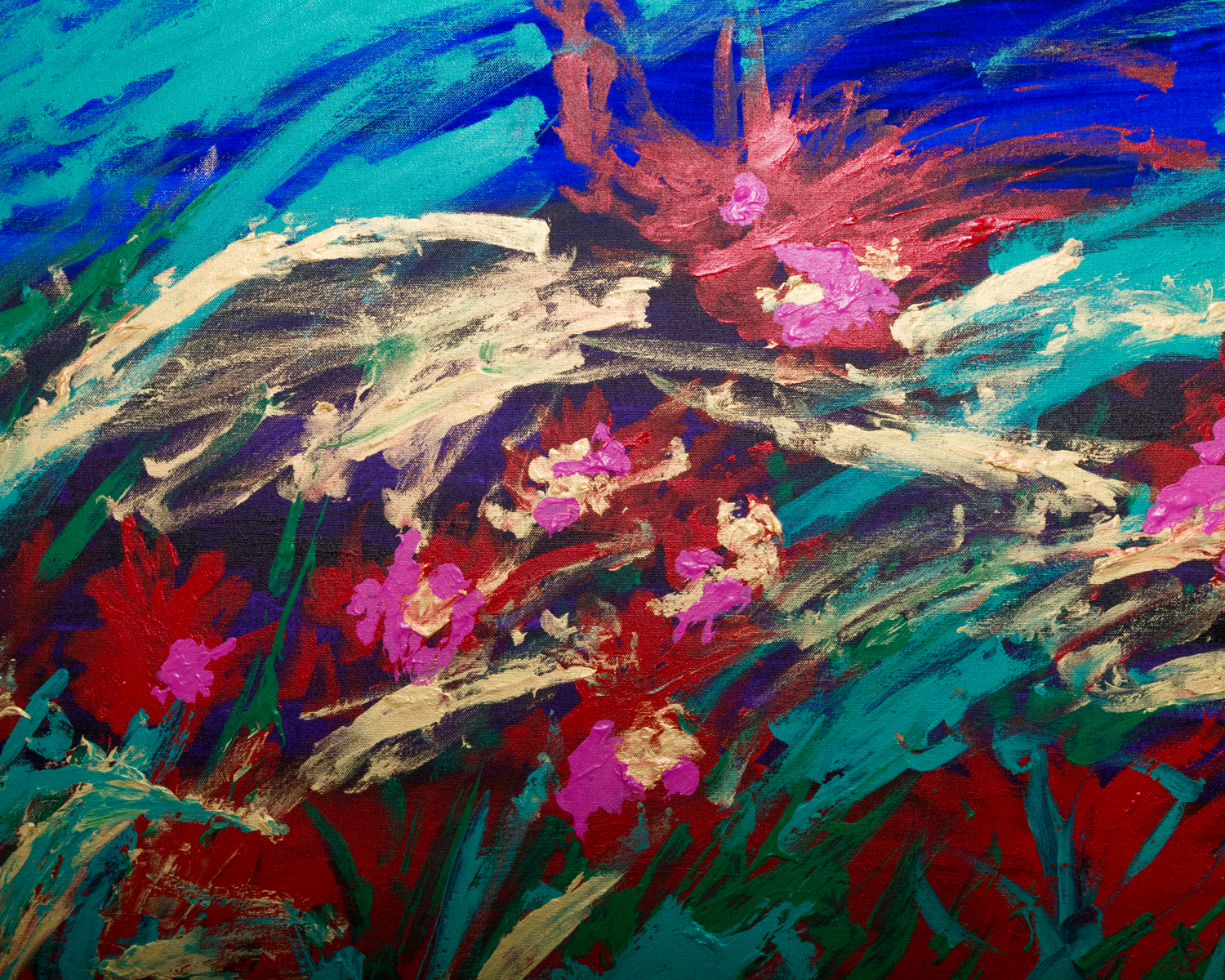Wildflower Painting by S. L. Goodstadt
