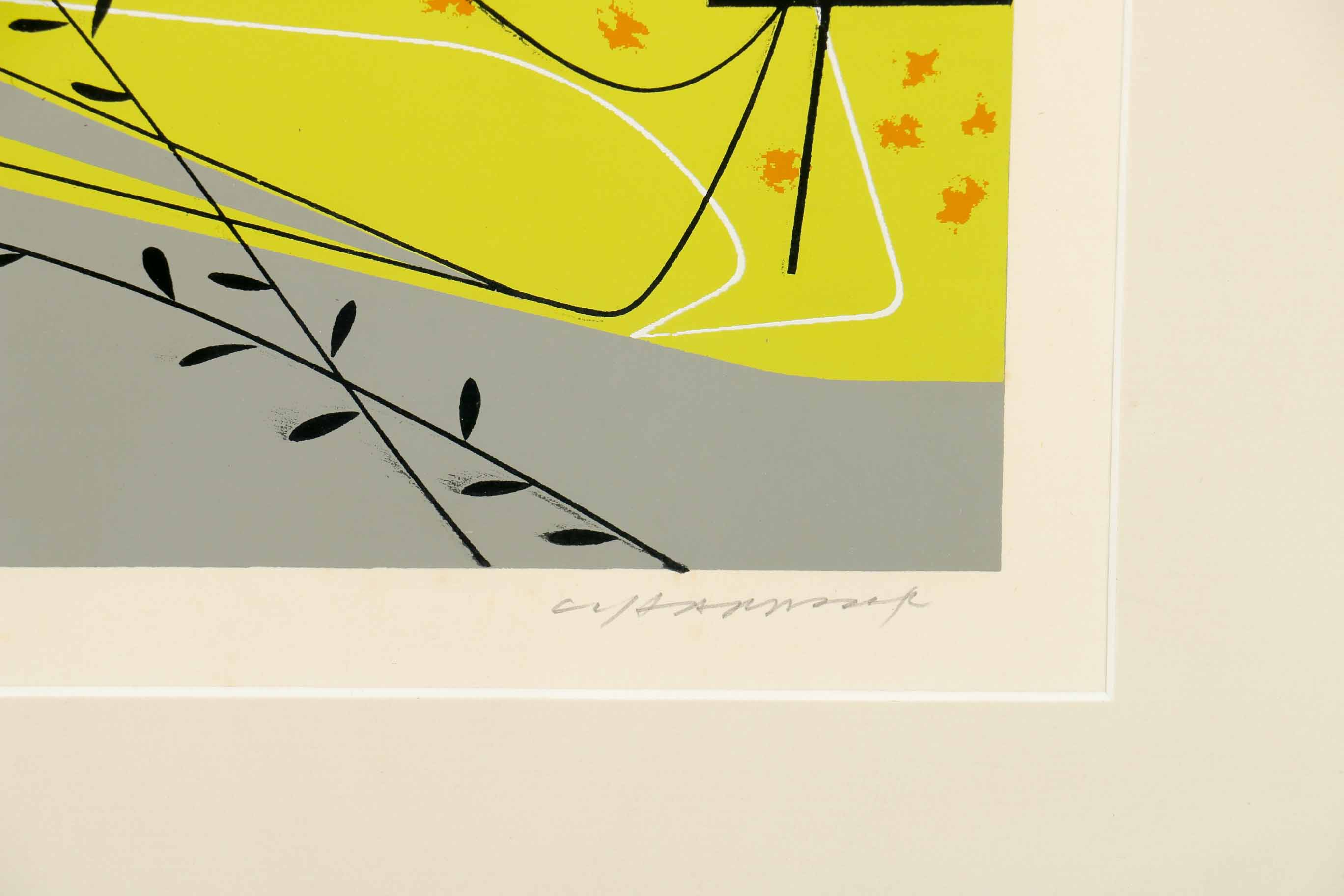 Signed Charley Harper Serigraph "Muskies"