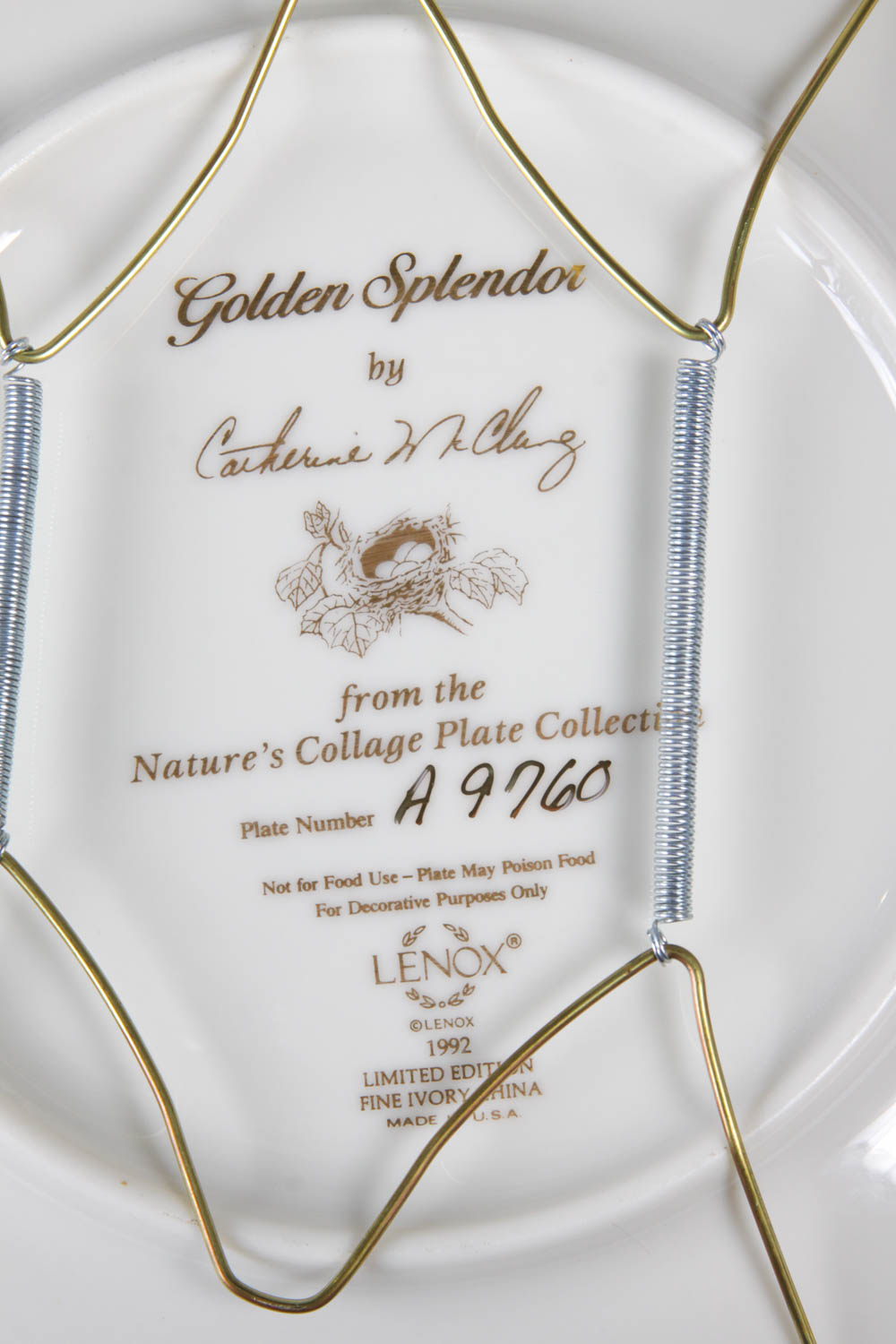 Catherine McClung Lenox "Nature's Collage" Plate Collection