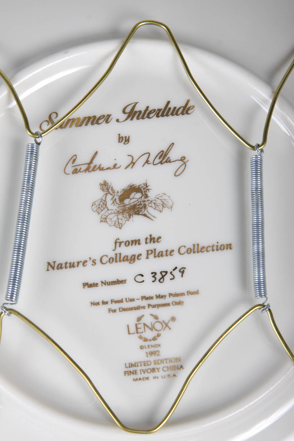 Catherine McClung Lenox "Nature's Collage" Plate Collection