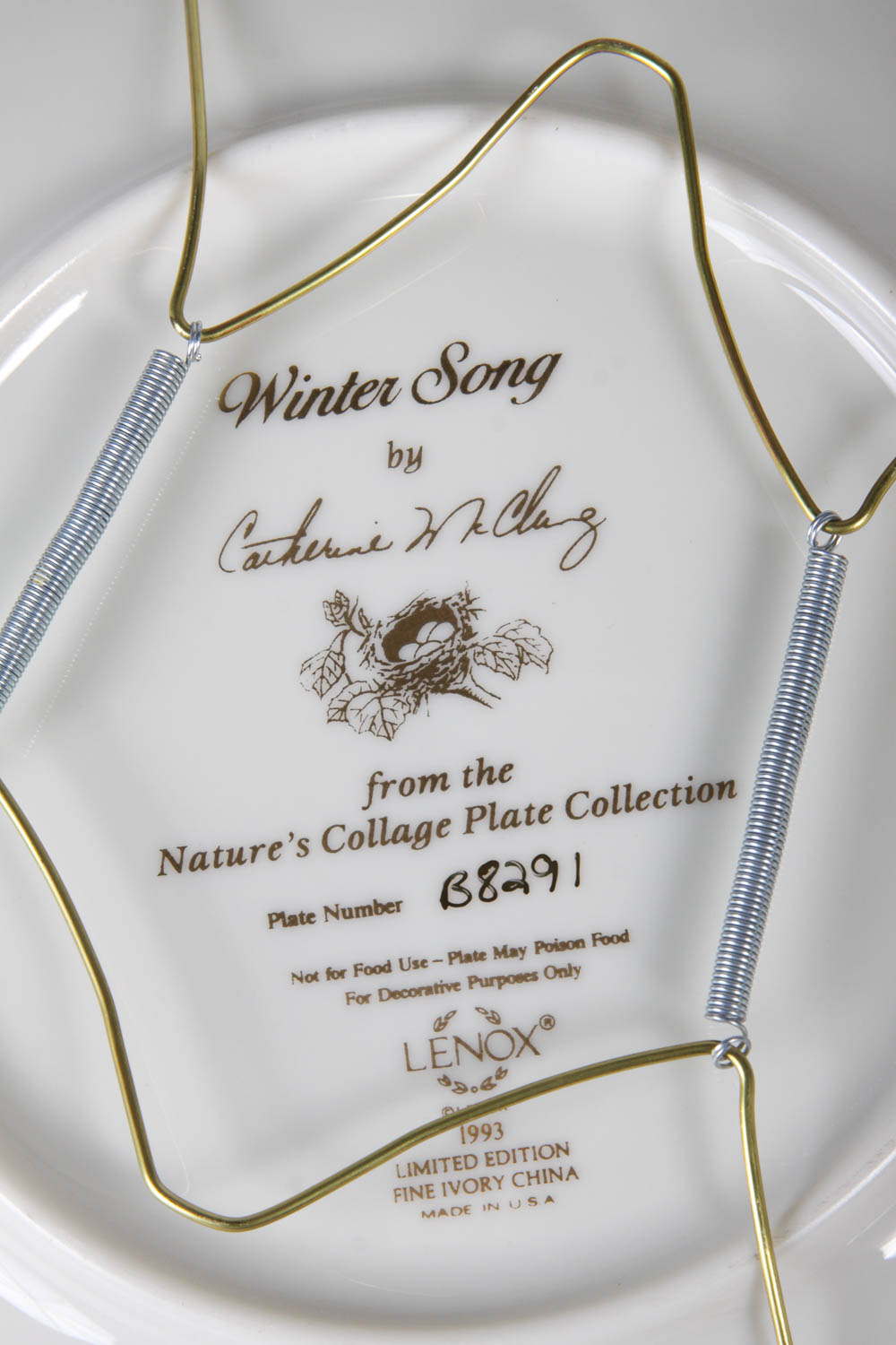 Catherine McClung Lenox "Nature's Collage" Plate Collection