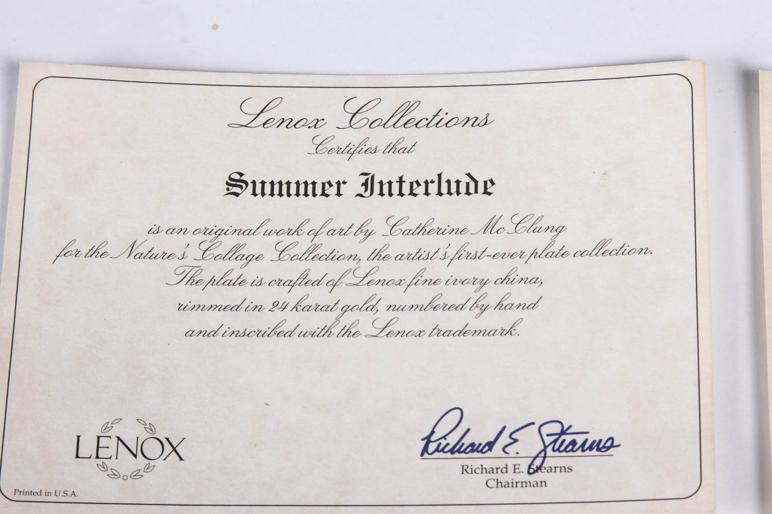 Catherine McClung Lenox "Nature's Collage" Plate Collection