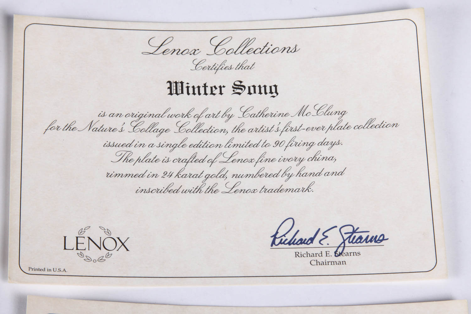 Catherine McClung Lenox "Nature's Collage" Plate Collection