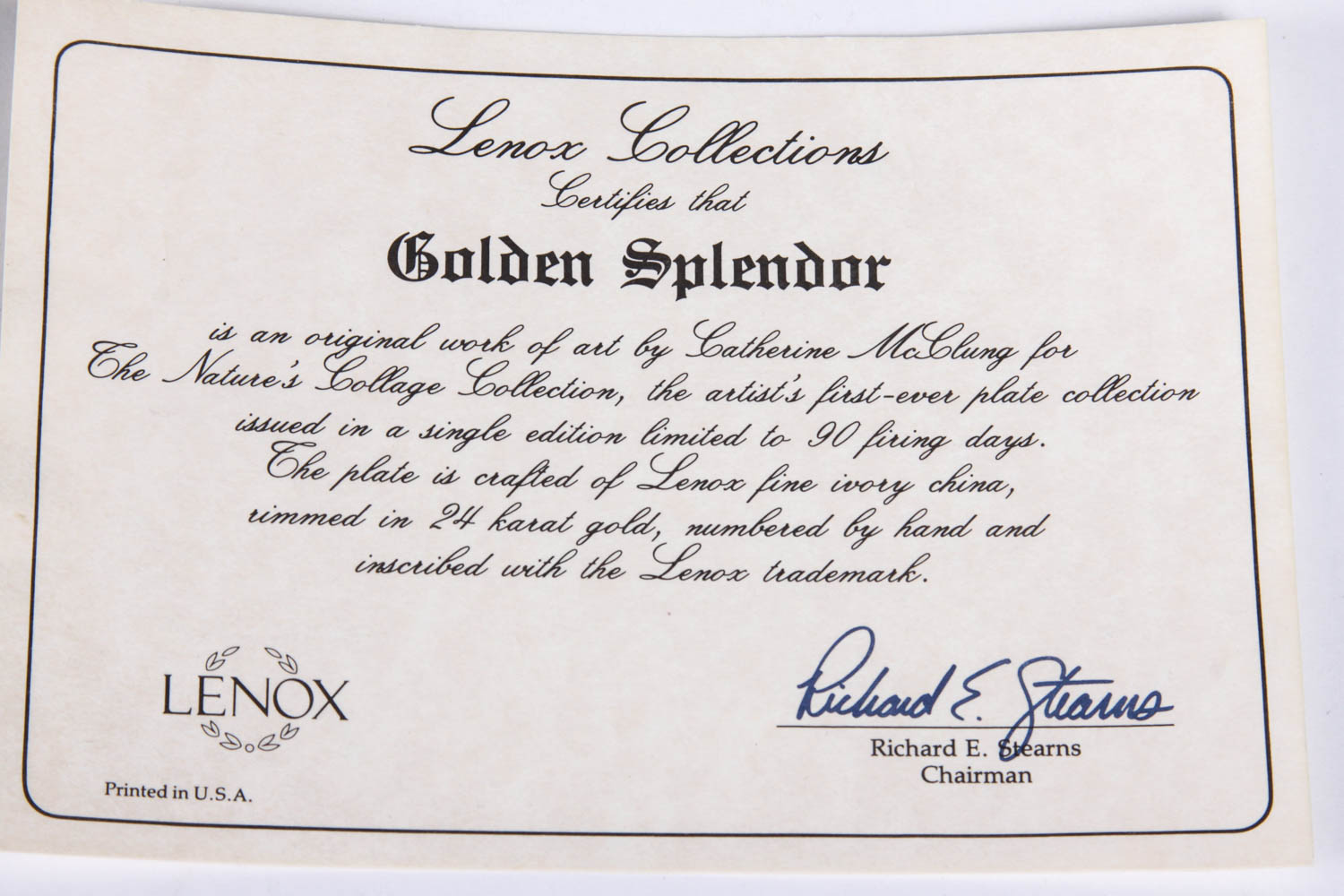 Catherine McClung Lenox "Nature's Collage" Plate Collection