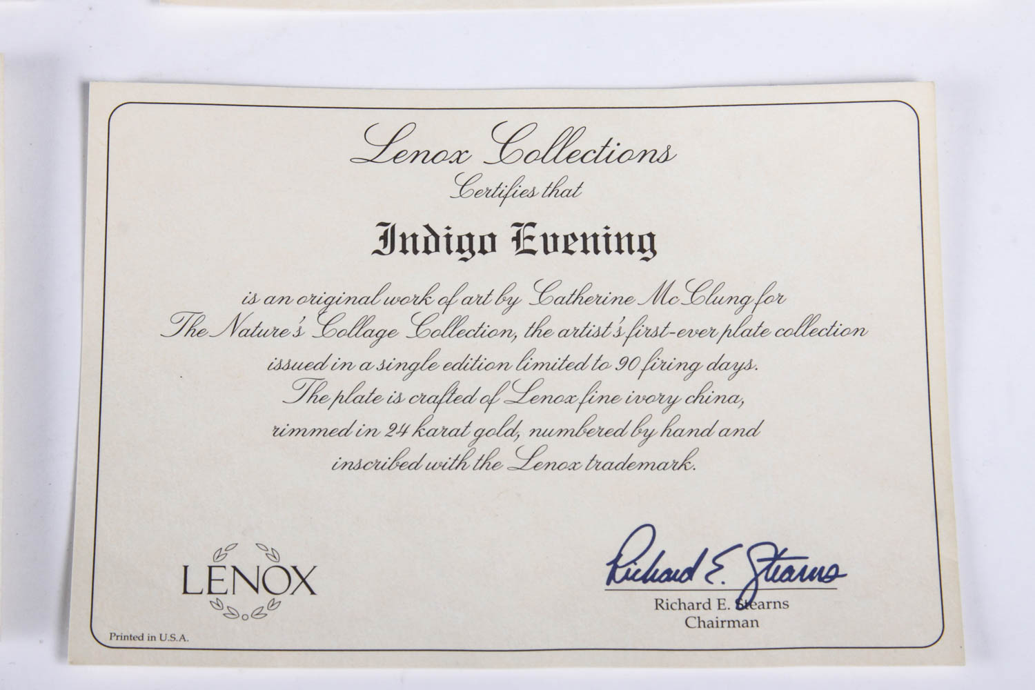 Catherine McClung Lenox "Nature's Collage" Plate Collection