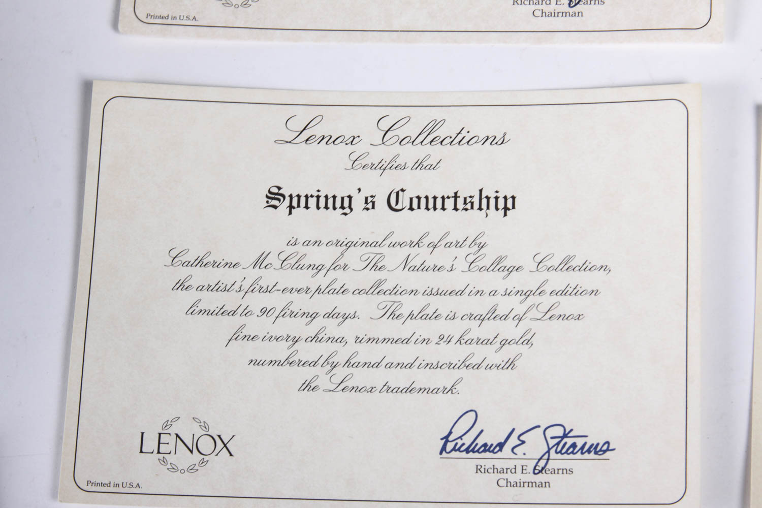 Catherine McClung Lenox "Nature's Collage" Plate Collection