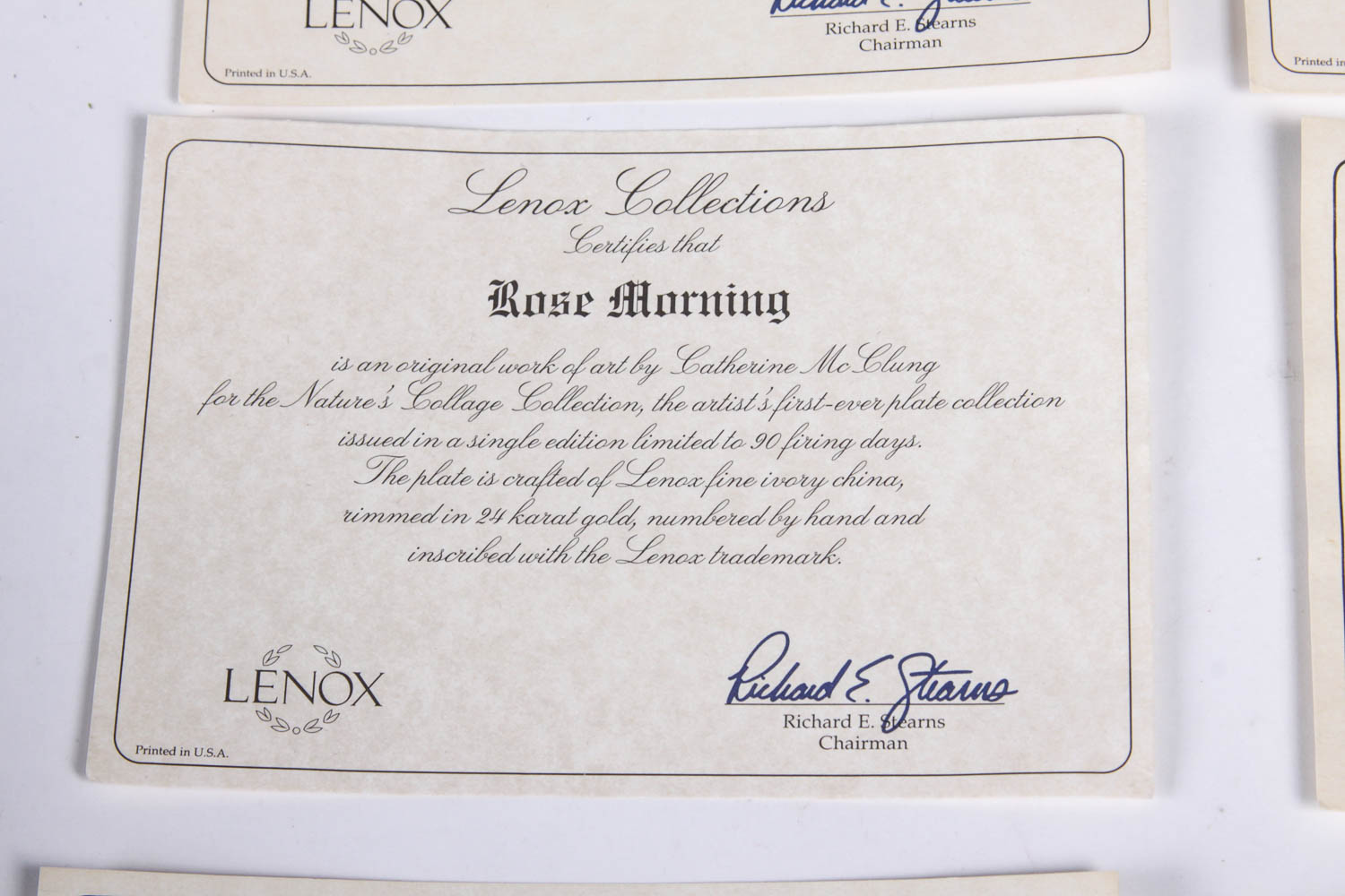 Catherine McClung Lenox "Nature's Collage" Plate Collection