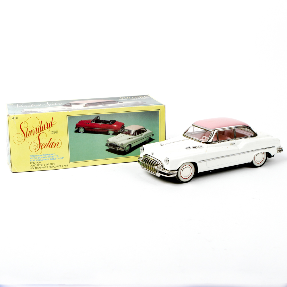 Vintage Friction Powered Standard Sedan Model Car