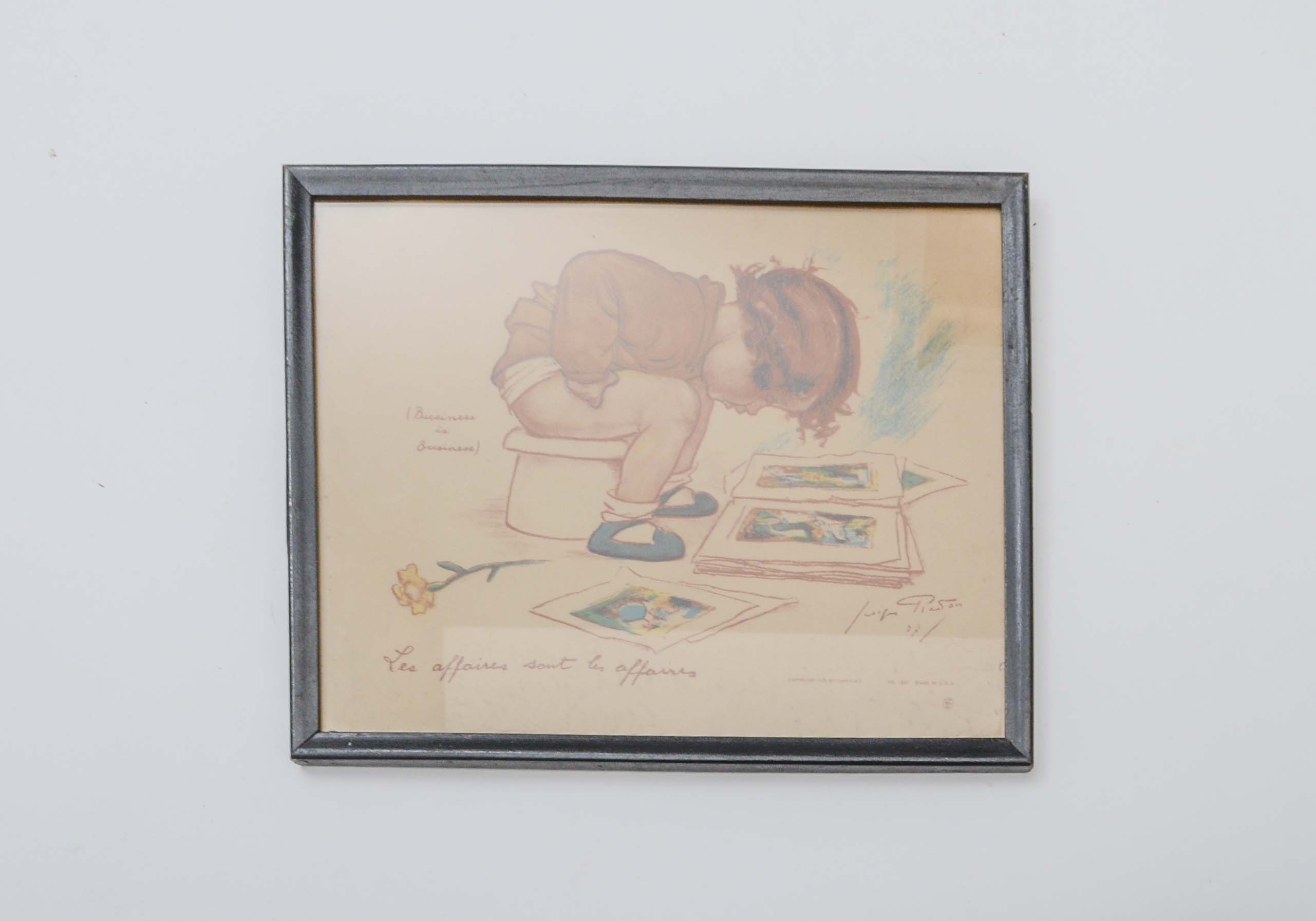 Georges Redon Lithograph "Business is Business"