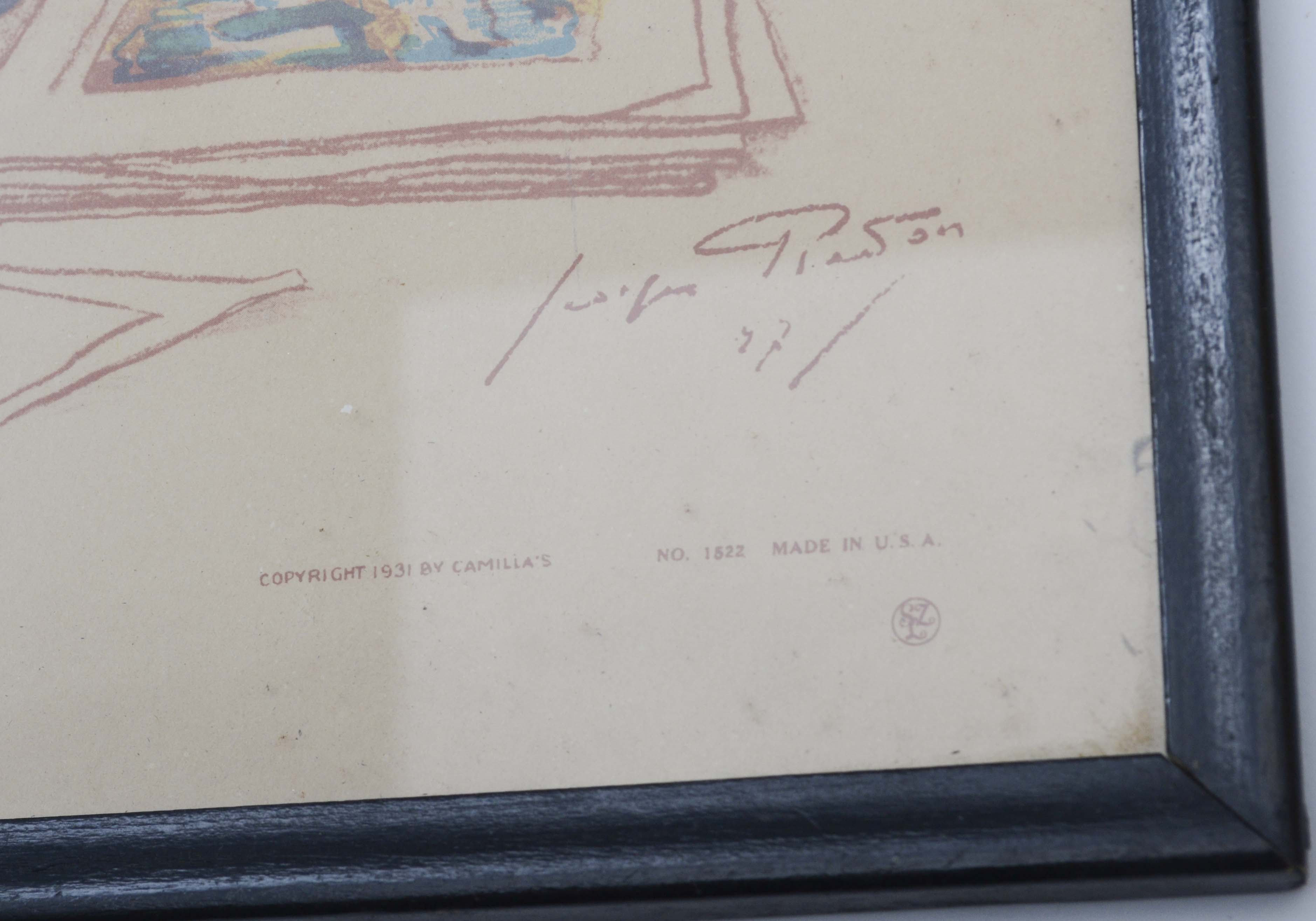 Georges Redon Lithograph "Business is Business"