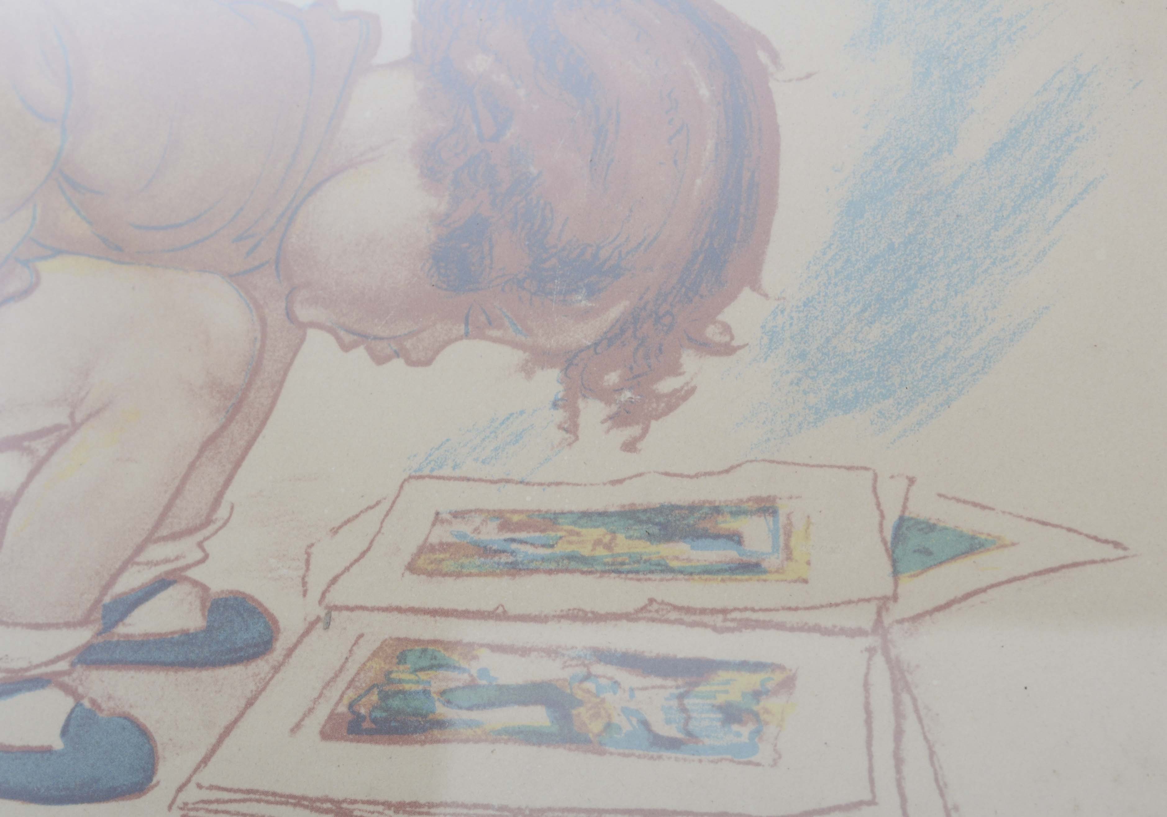 Georges Redon Lithograph "Business is Business"