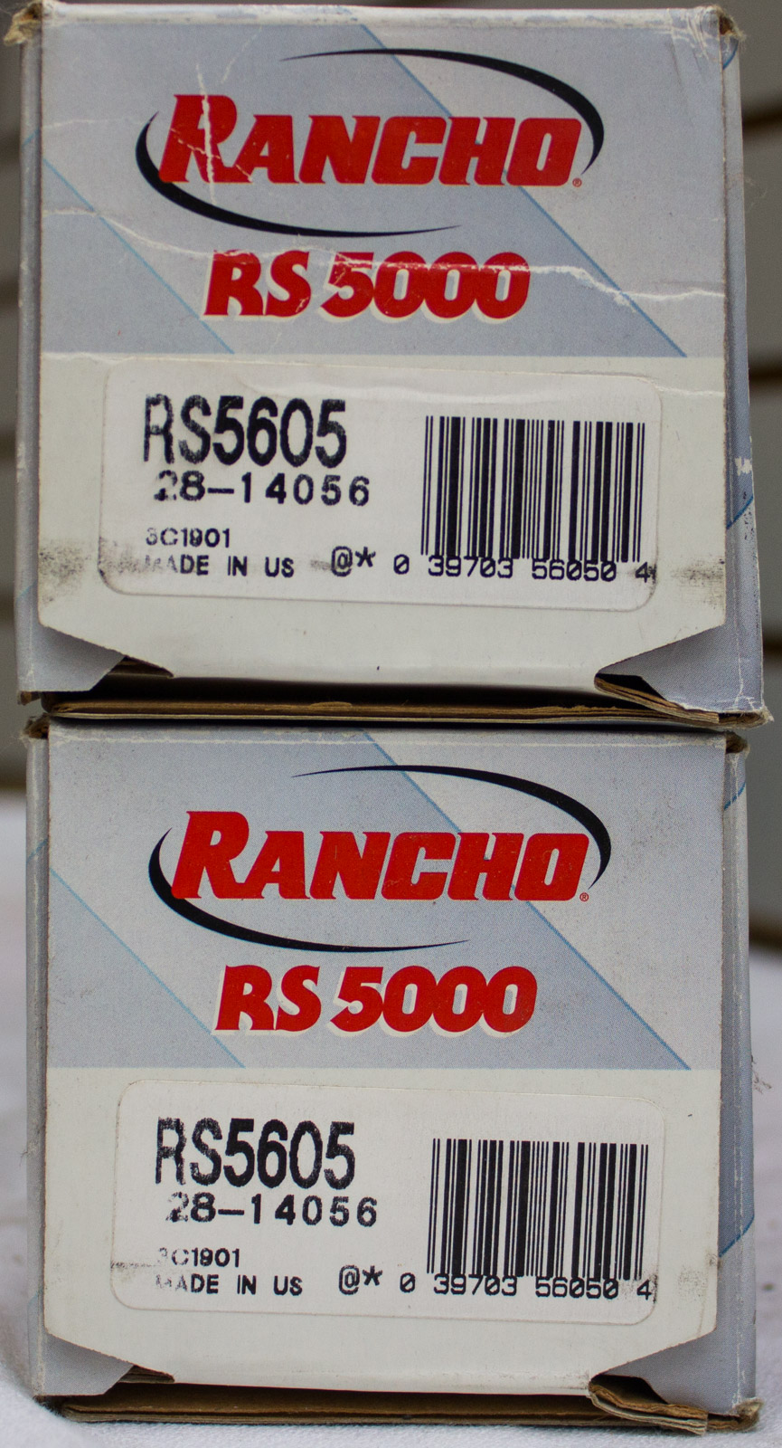 Pair of Rancho RS 5000 Cellular Gas Cell Shock Absorbers RS5605