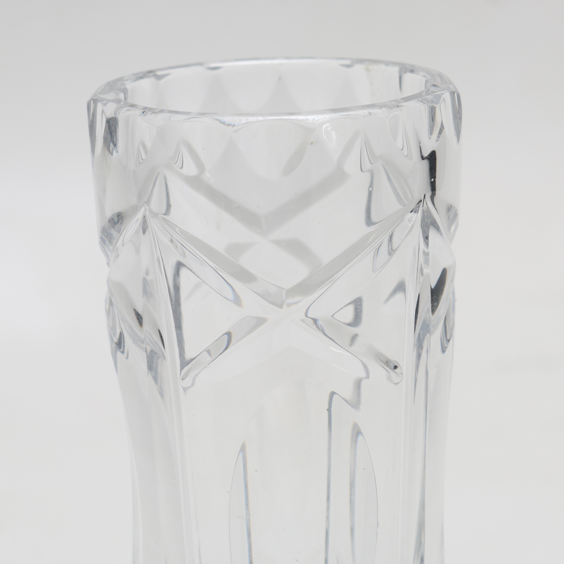 Cut Crystal Vase and Bowl