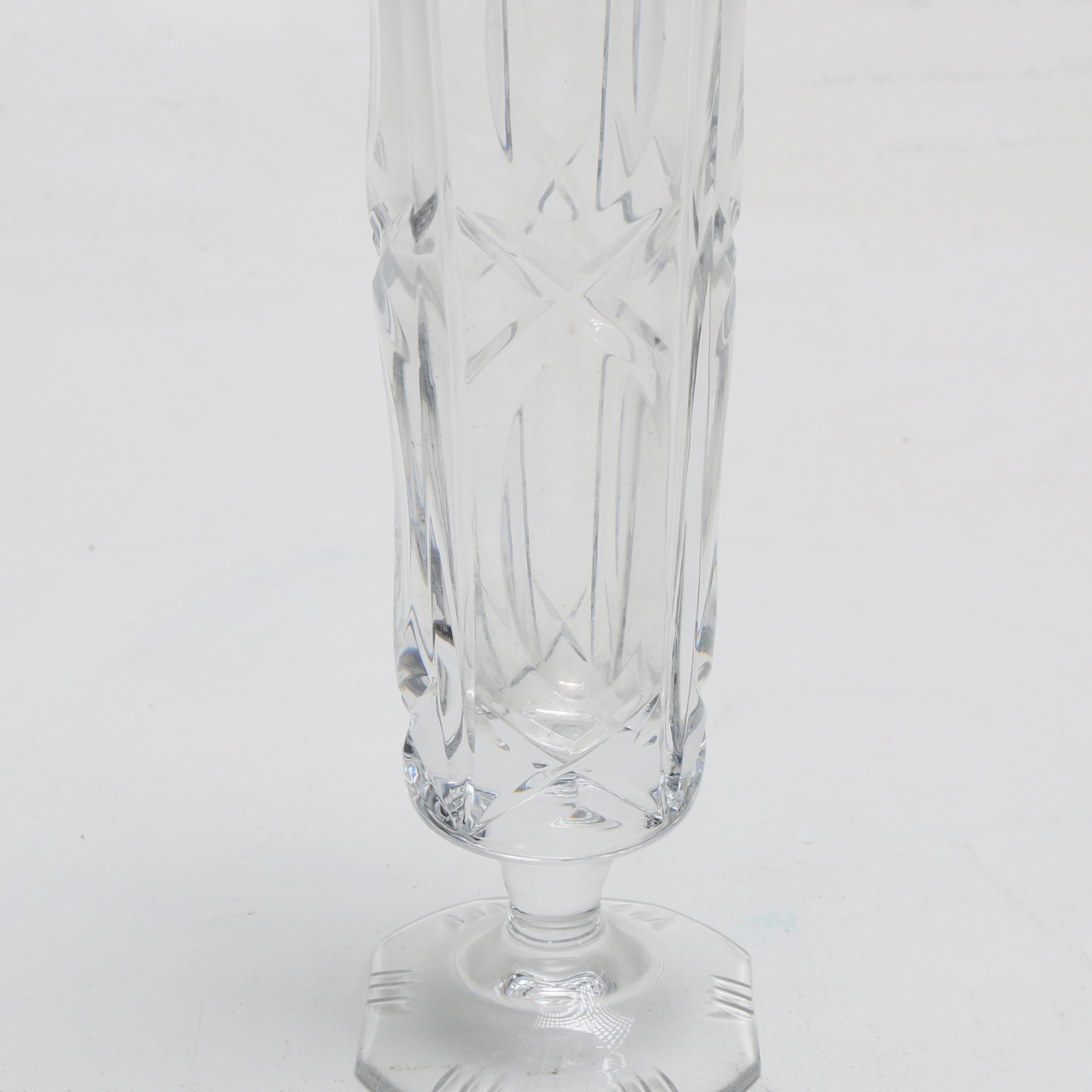 Cut Crystal Vase and Bowl