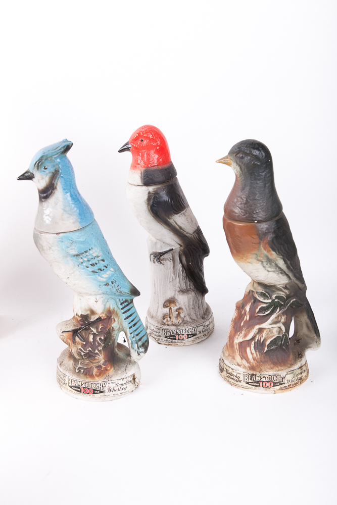 Twelve  Jim Beam Ceramic Liquor Bottles