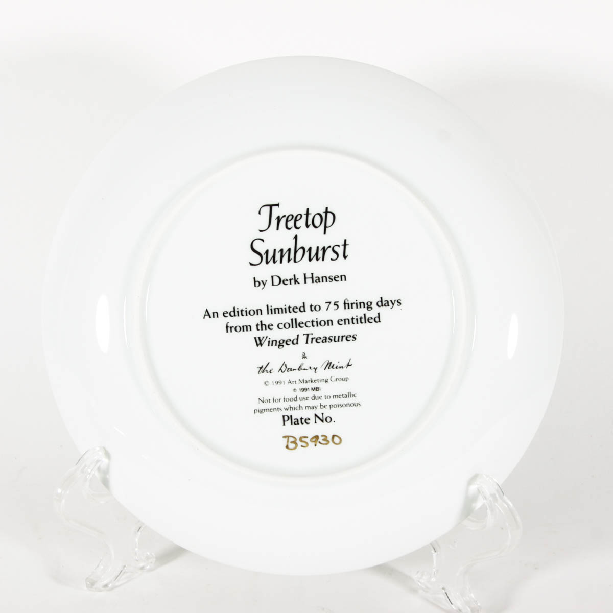 "Winged Treasures" Plate Collection By The Danbury Mint