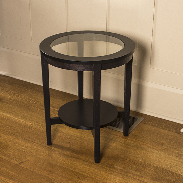 Round Glass Top Side Table