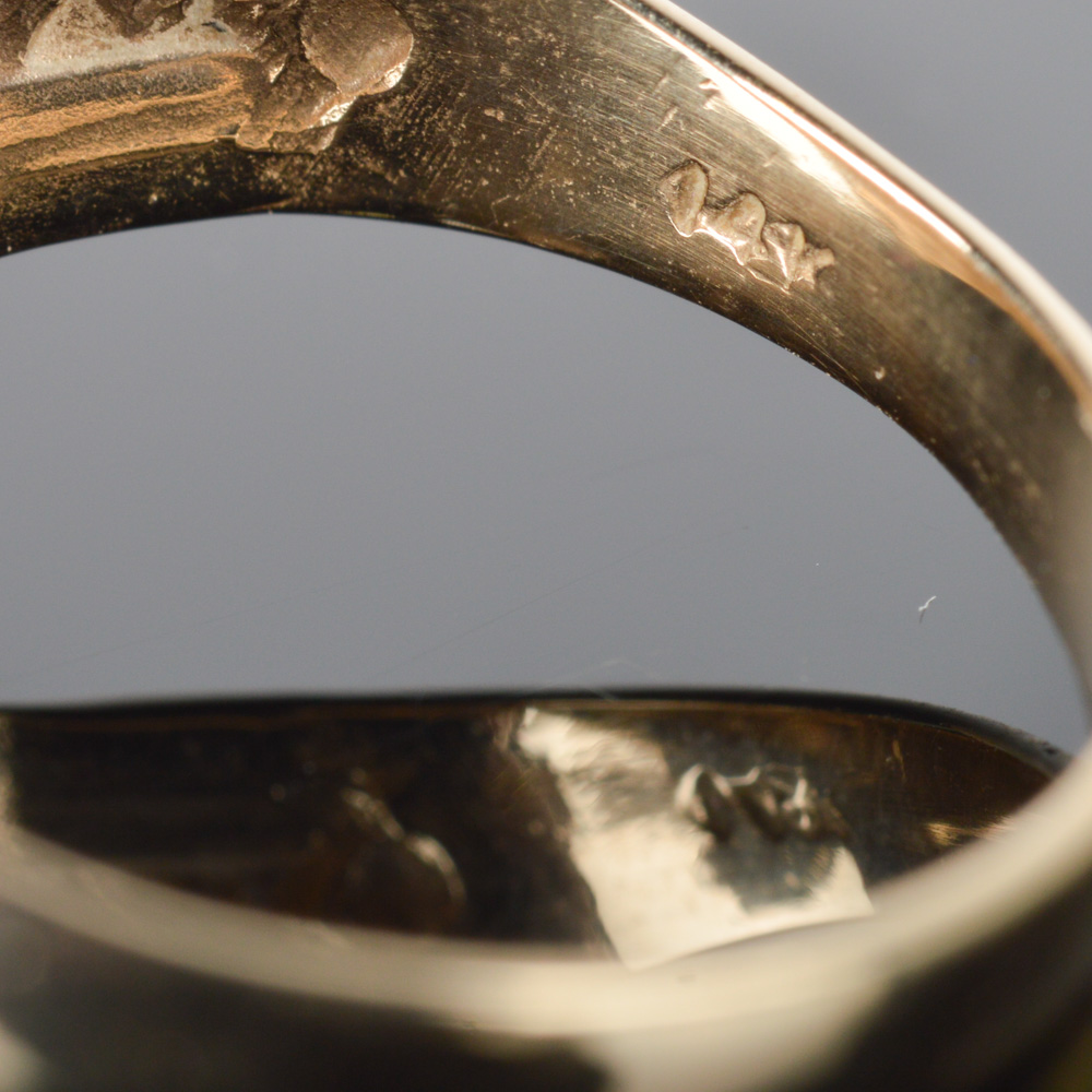 14K Yellow Gold Lion Ring