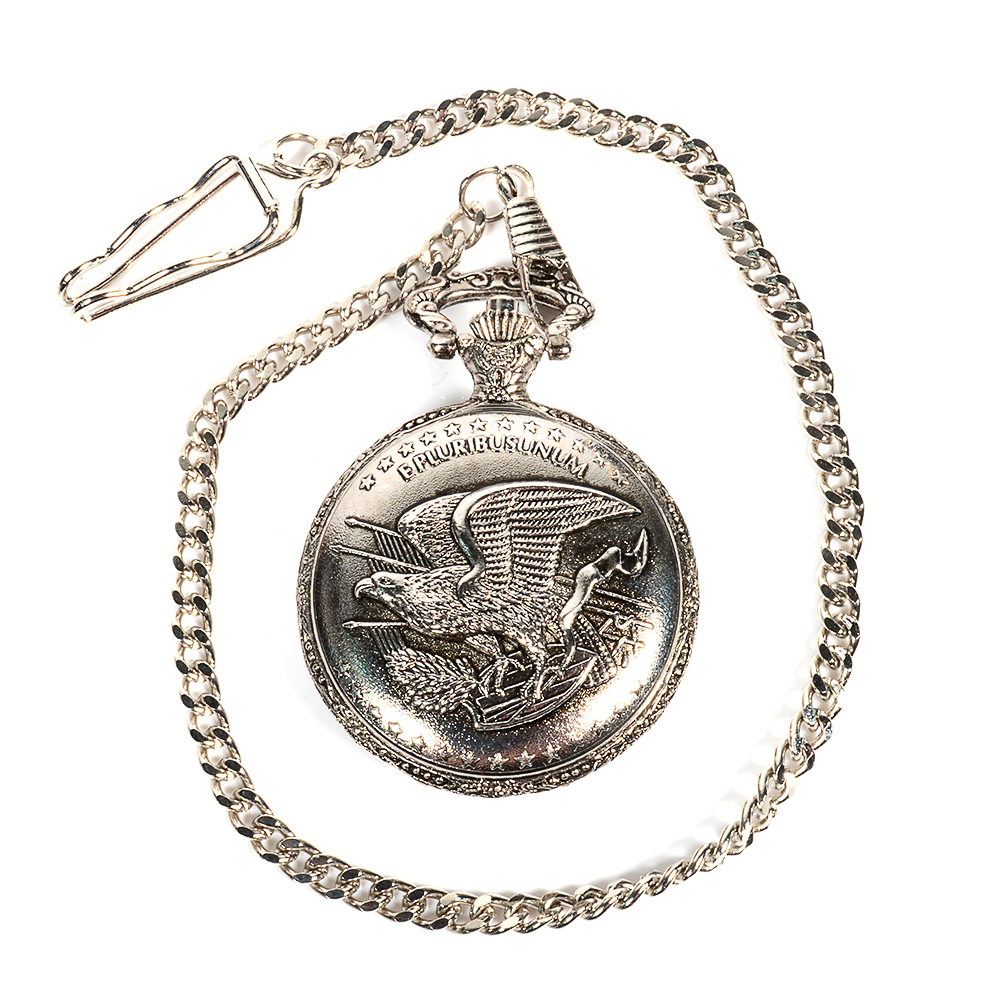 American Historic Society 1921 Morgan Silver Dollar Pocket Watch