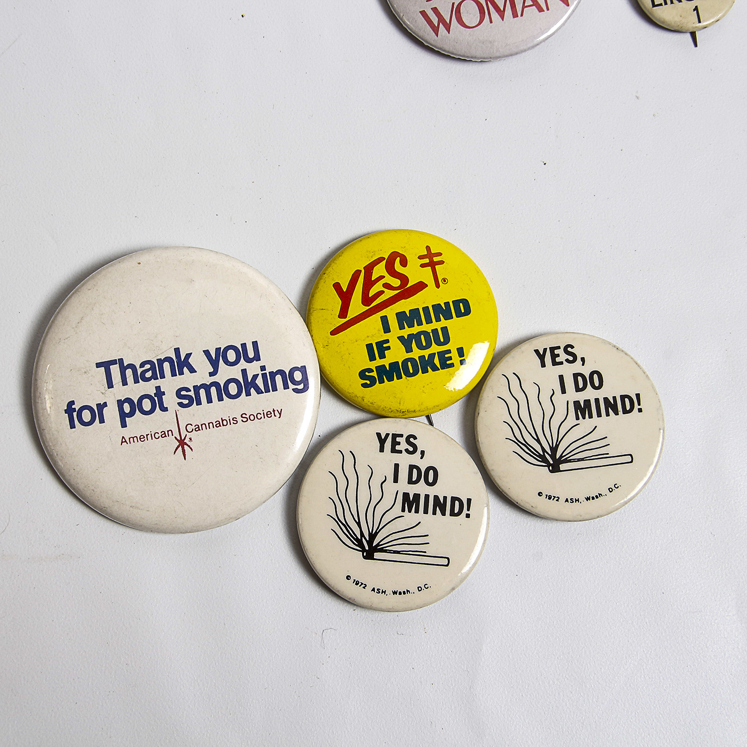 Collection of Humorous and Political Buttons