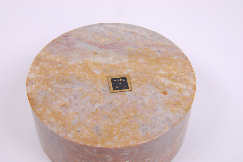 Pair of Indian Soapstone Trinket Boxes