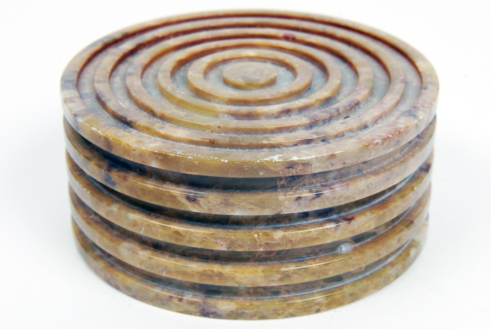 Pair of Indian Soapstone Trinket Boxes