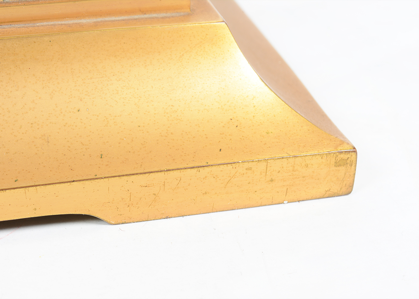 Cast Metal Gold Tone Mantel Clock