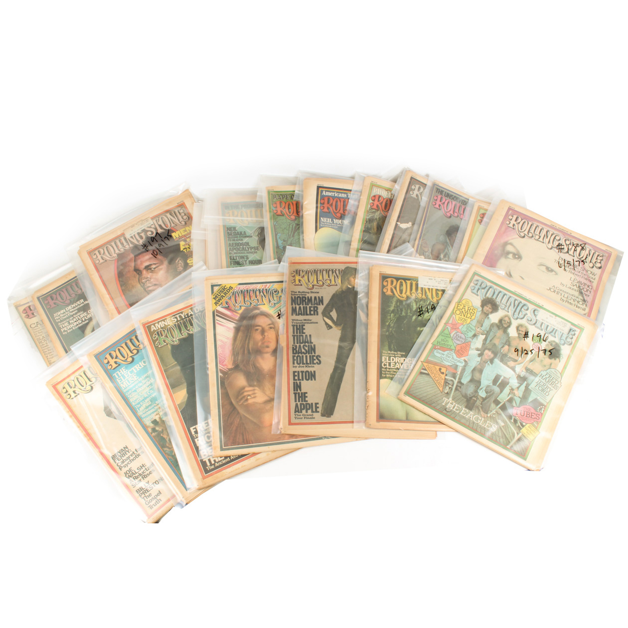 A Complete Collection of 1975 Issues of "Rolling Stone" Magazine