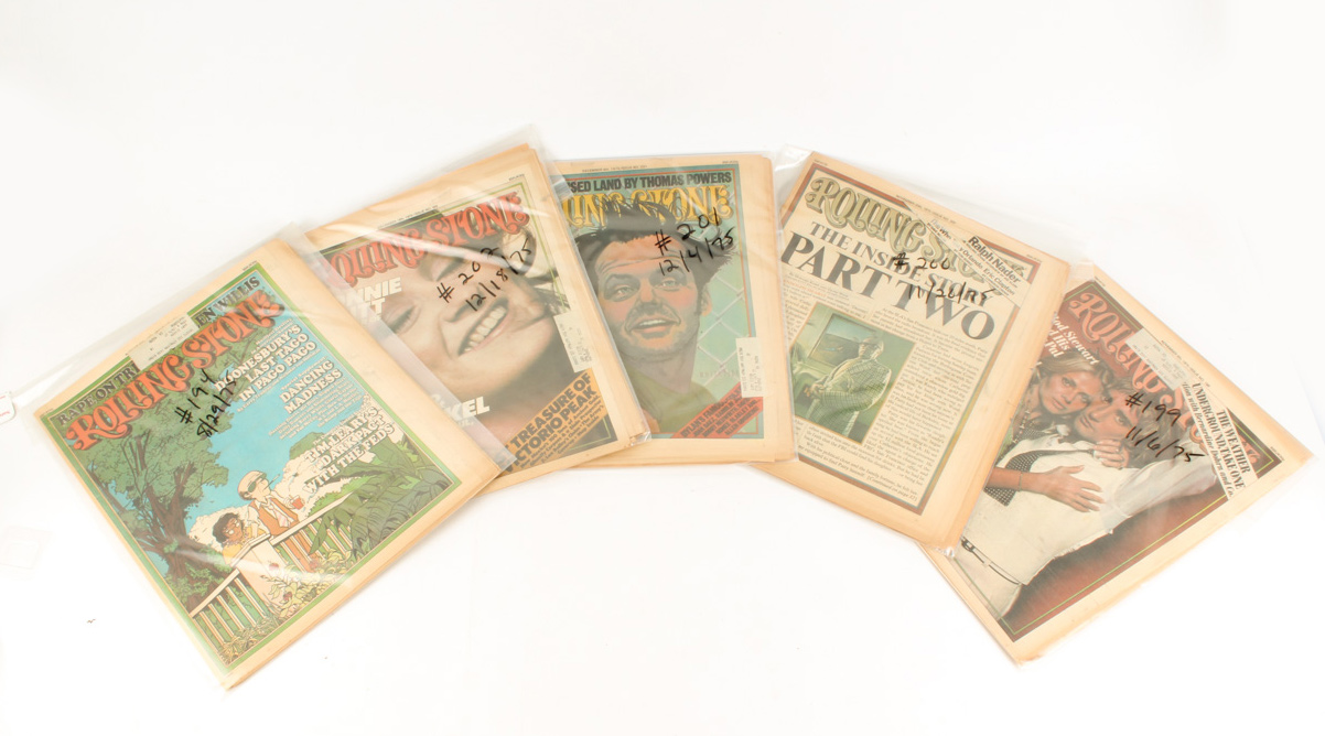 A Complete Collection of 1975 Issues of "Rolling Stone" Magazine