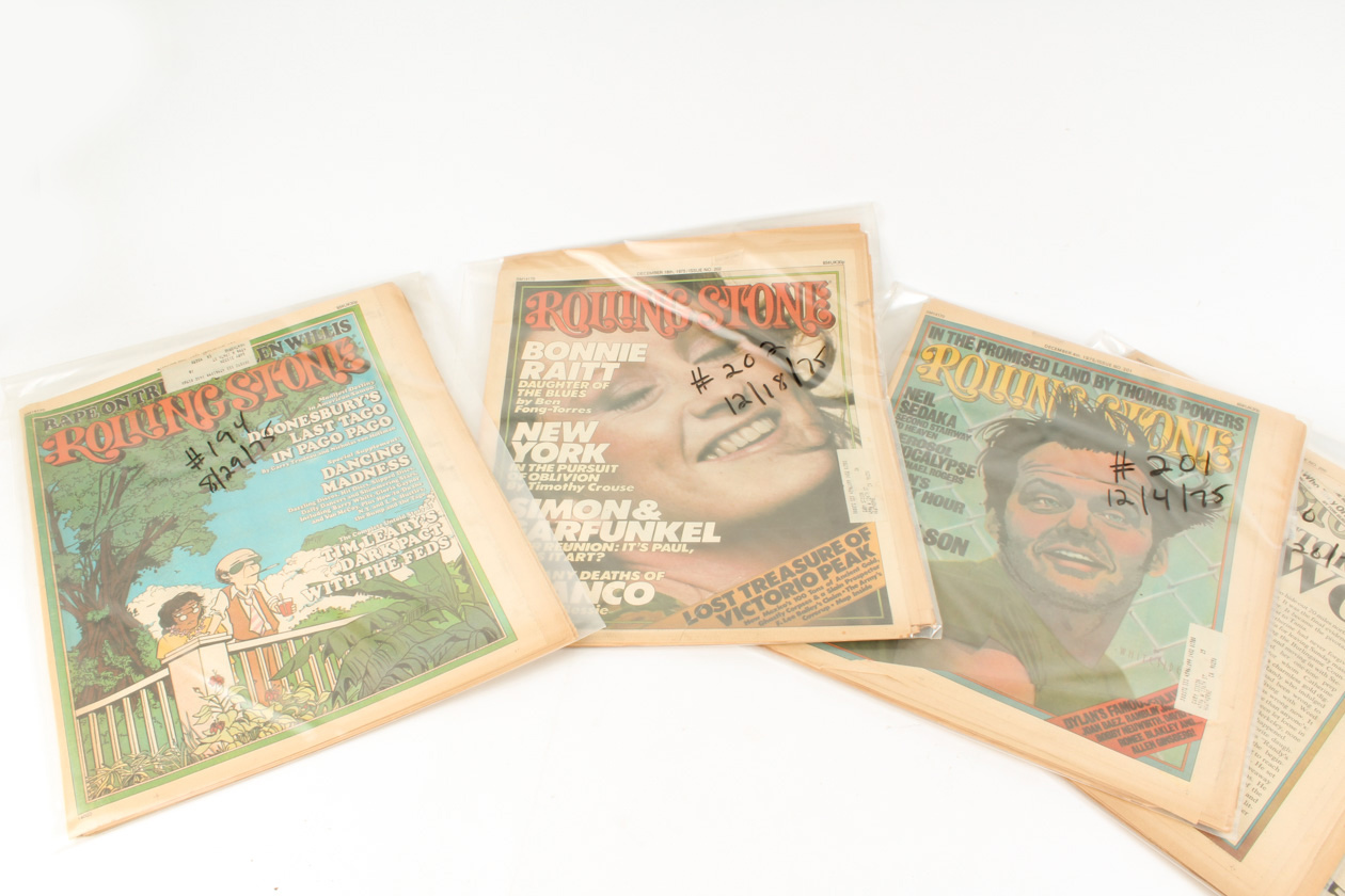 A Complete Collection of 1975 Issues of "Rolling Stone" Magazine