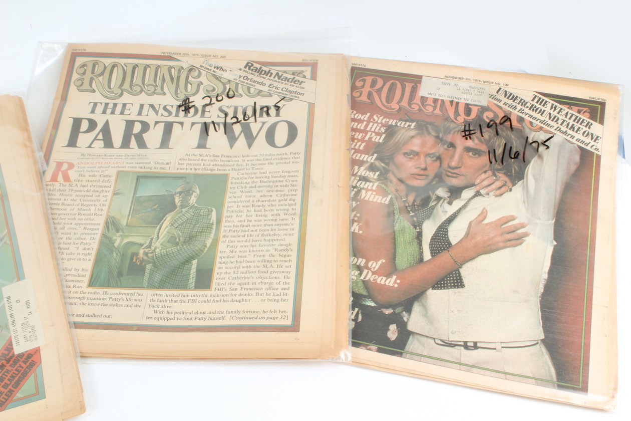 A Complete Collection of 1975 Issues of "Rolling Stone" Magazine