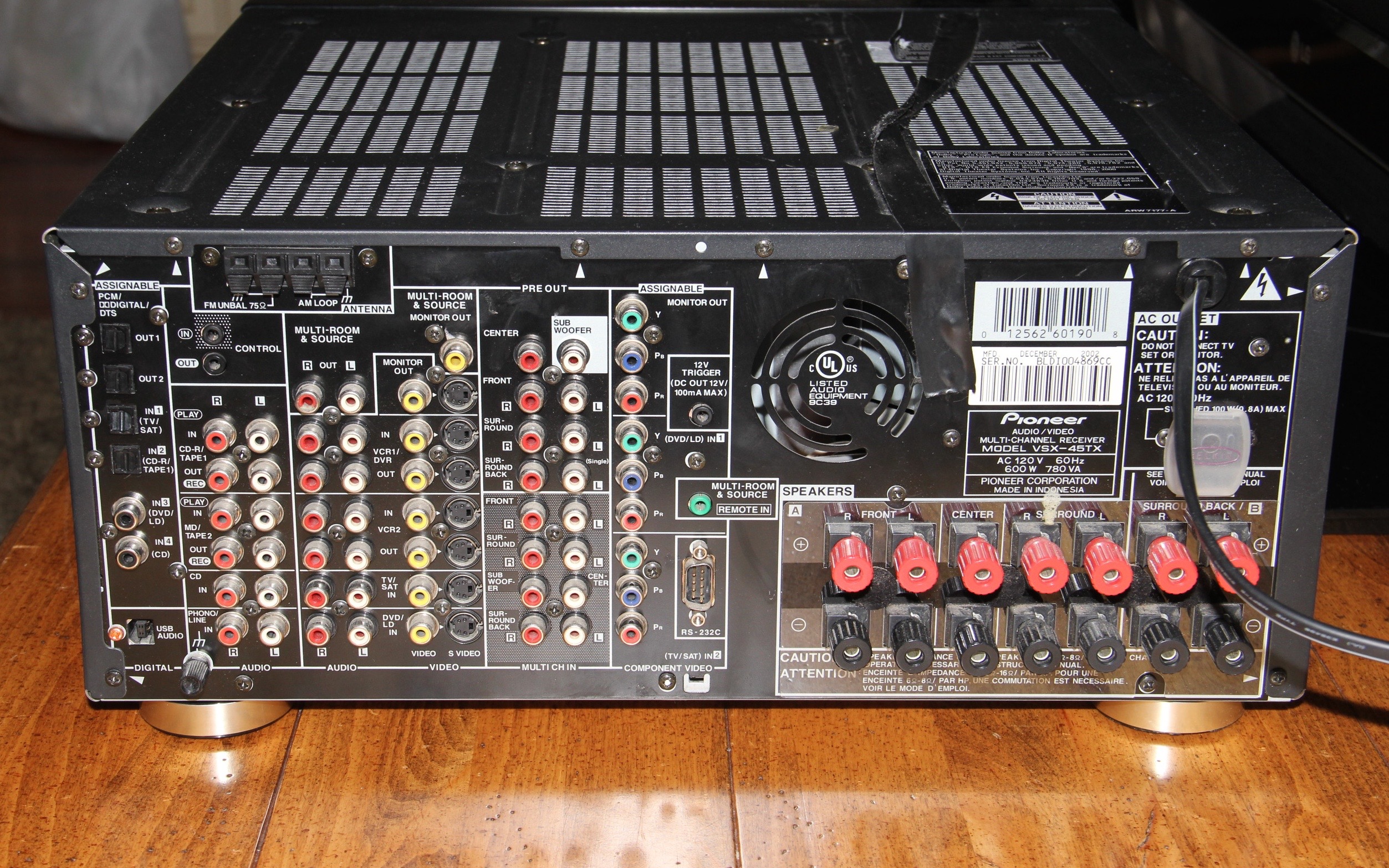 Pioneer Audio/Video Multi-Channel Receiver VSX-45TX