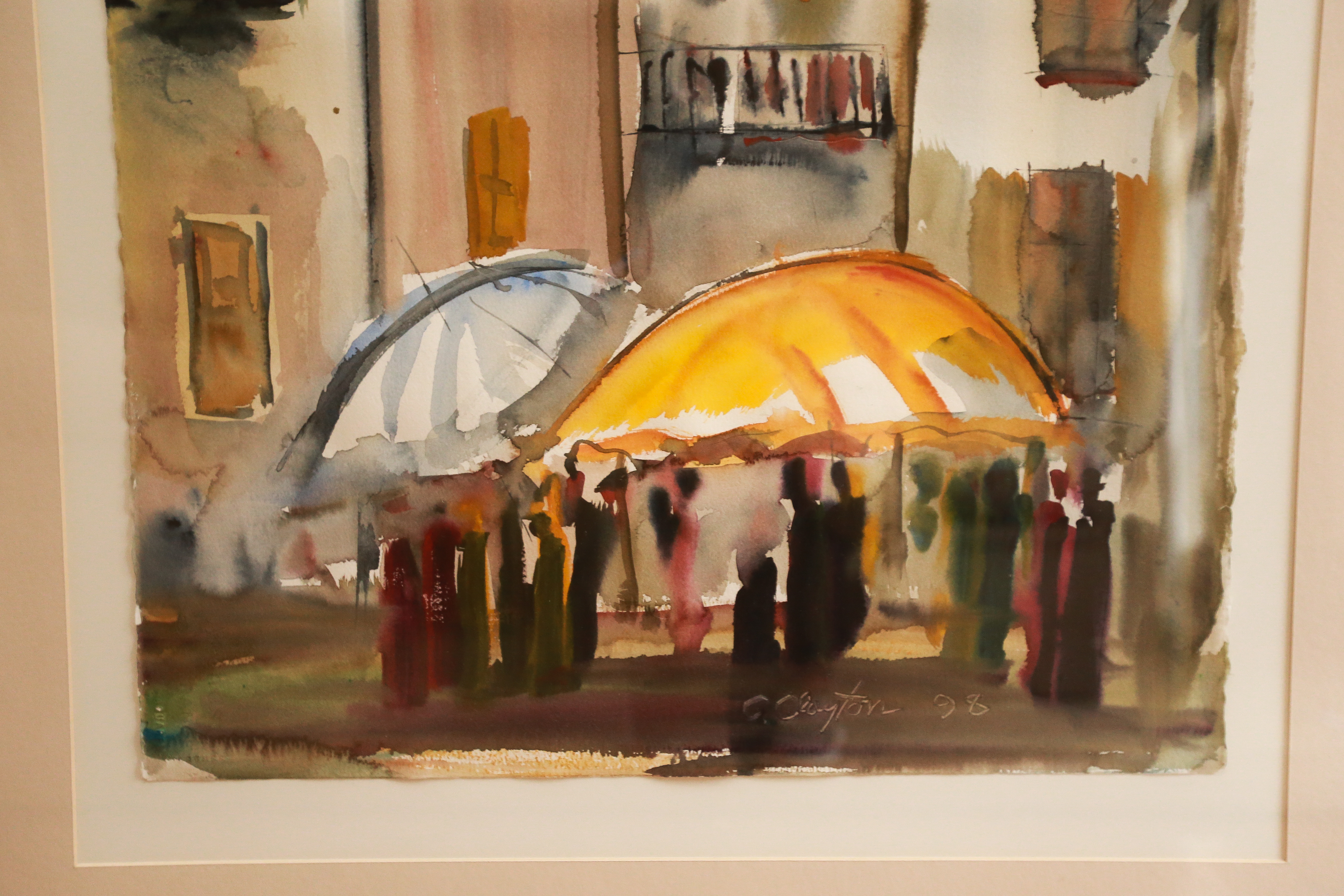 Creason Clayton Original Watercolor "Party on Germain"