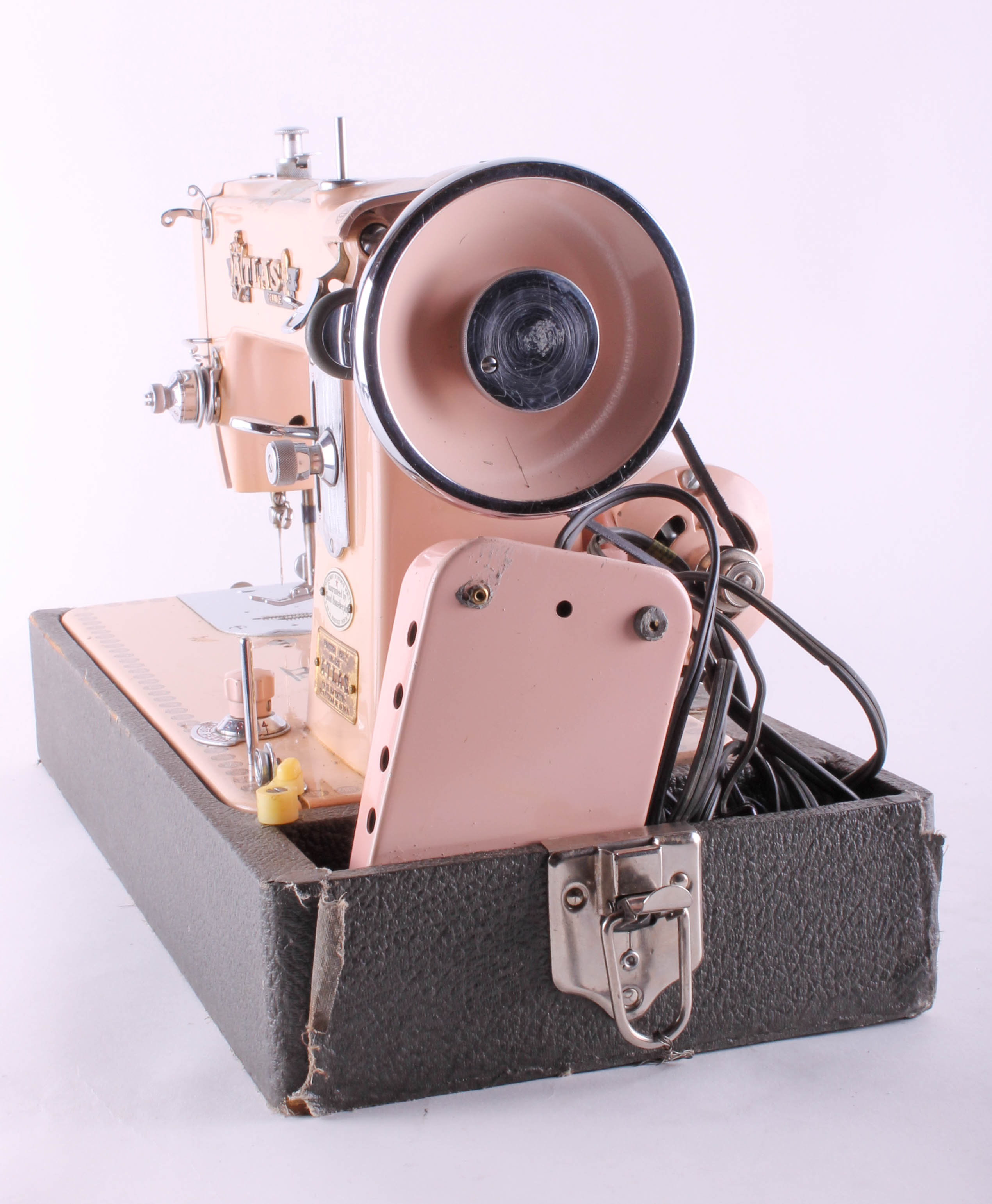 1950s Rose Toned Atlas Deluxe Electric Sewing Machine