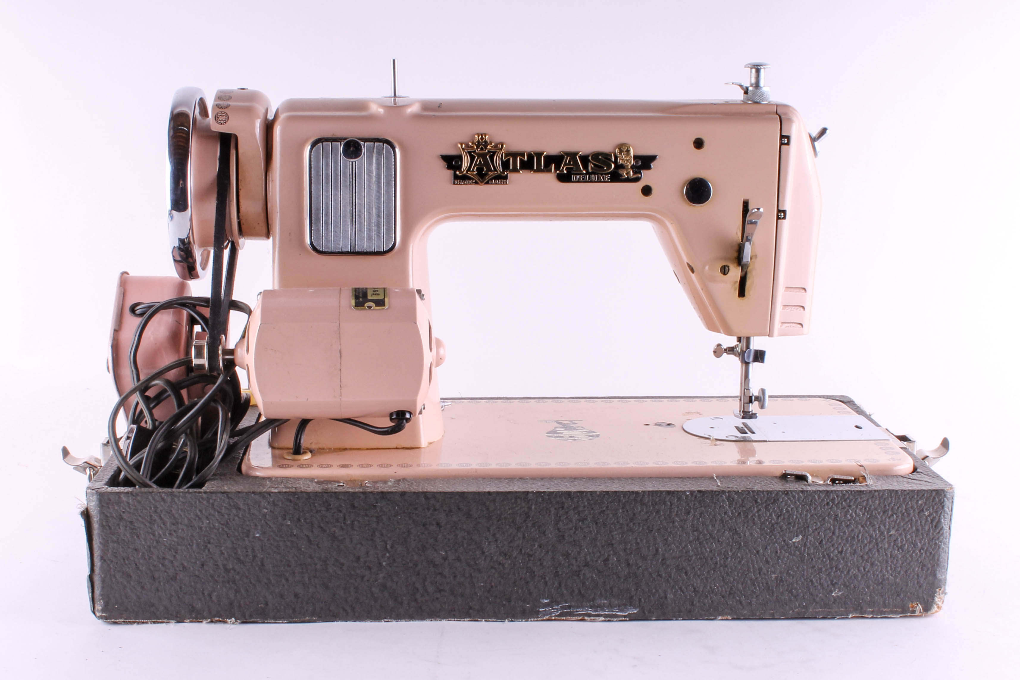 1950s Rose Toned Atlas Deluxe Electric Sewing Machine